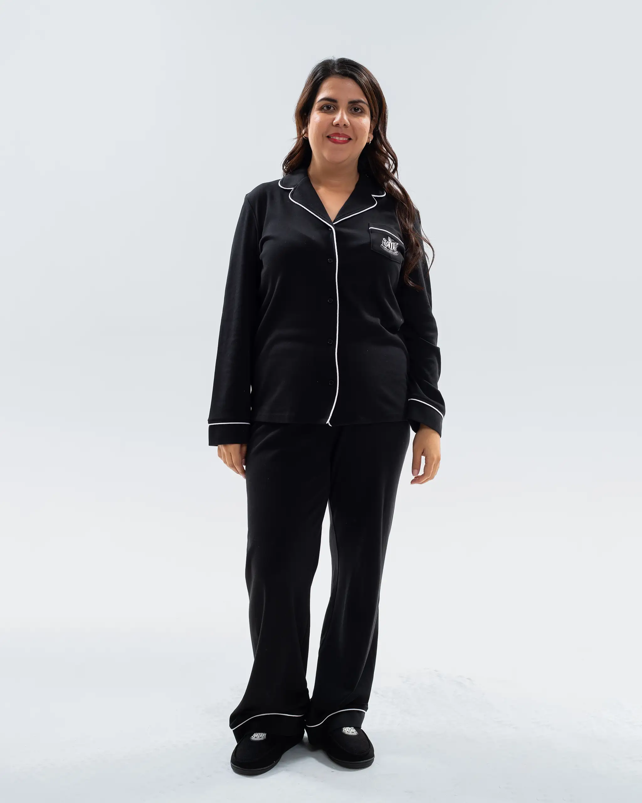 Newcastle United Women's Black Wide Leg Pyjama Set - Image 2