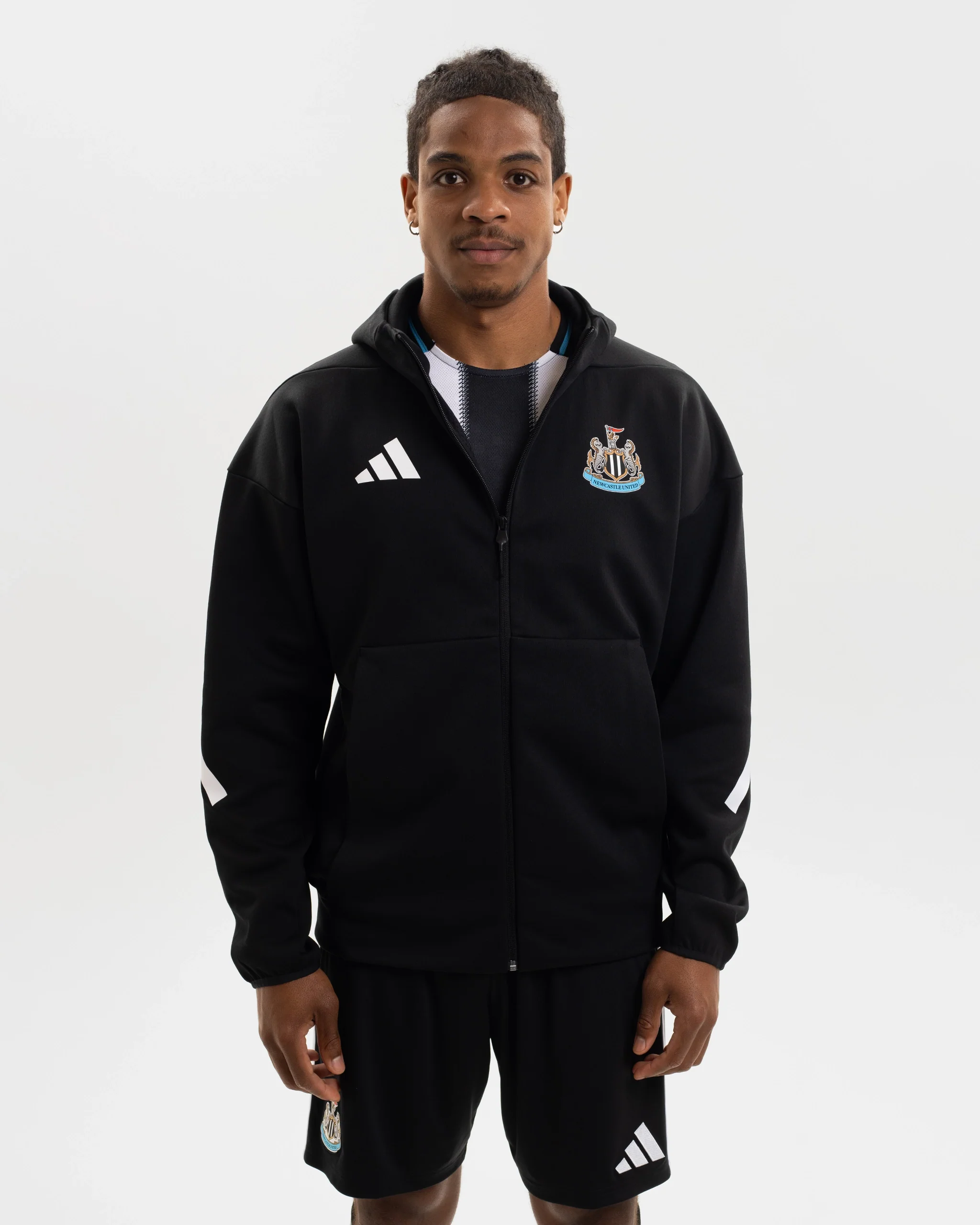 Newcastle United adidas 25/26 Black Anthem Jacket - Image 6