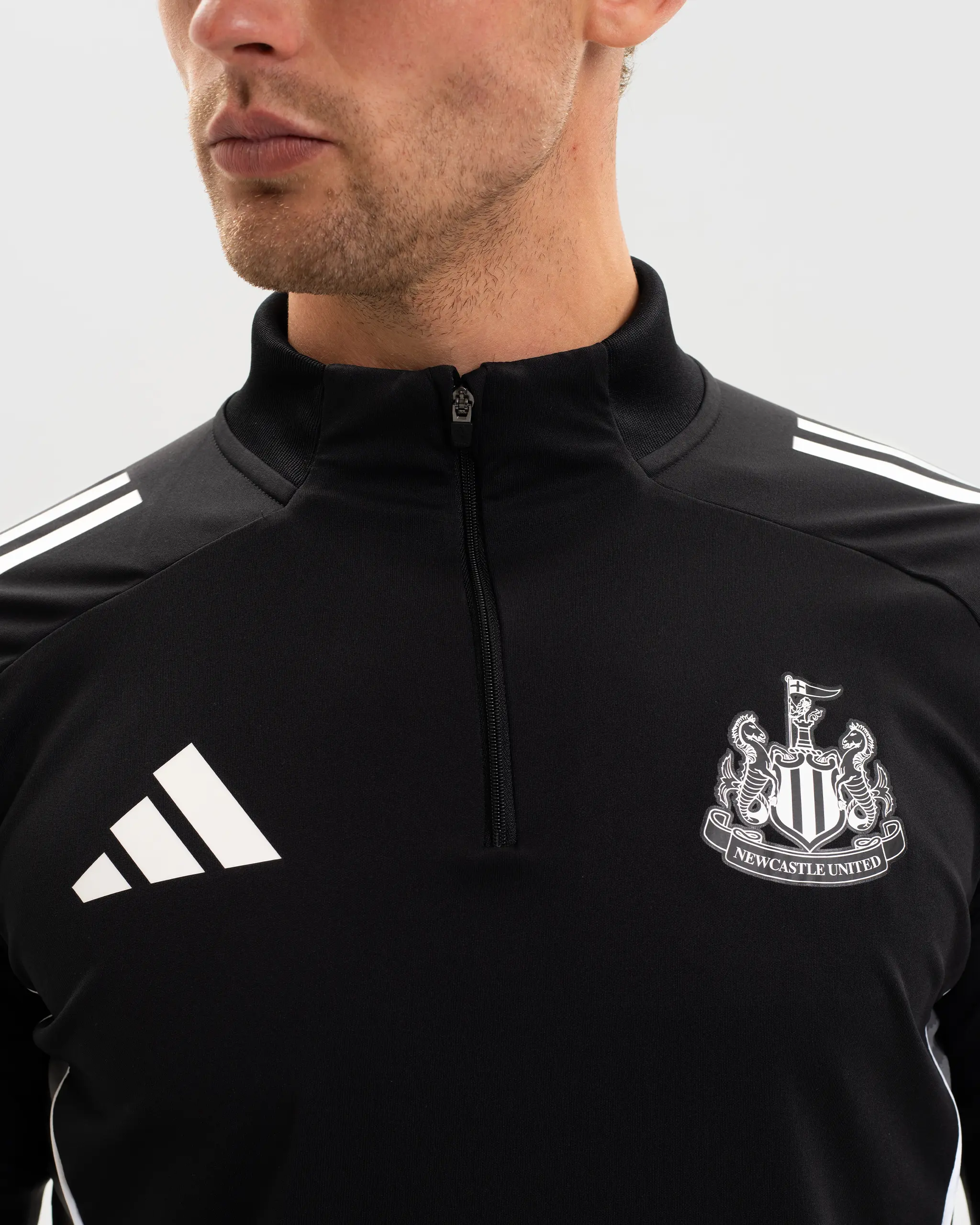 Newcastle United adidas 25/26 Coach's Black Edition 1/4 Zip Training Top - Image 3