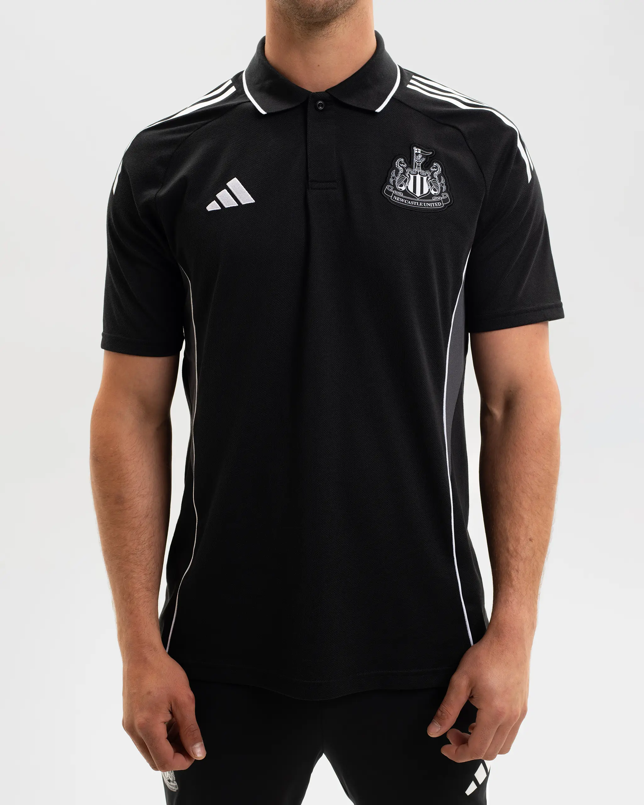 Newcastle United adidas 25/26 Coach's Black Edition Polo Shirt - Image 7
