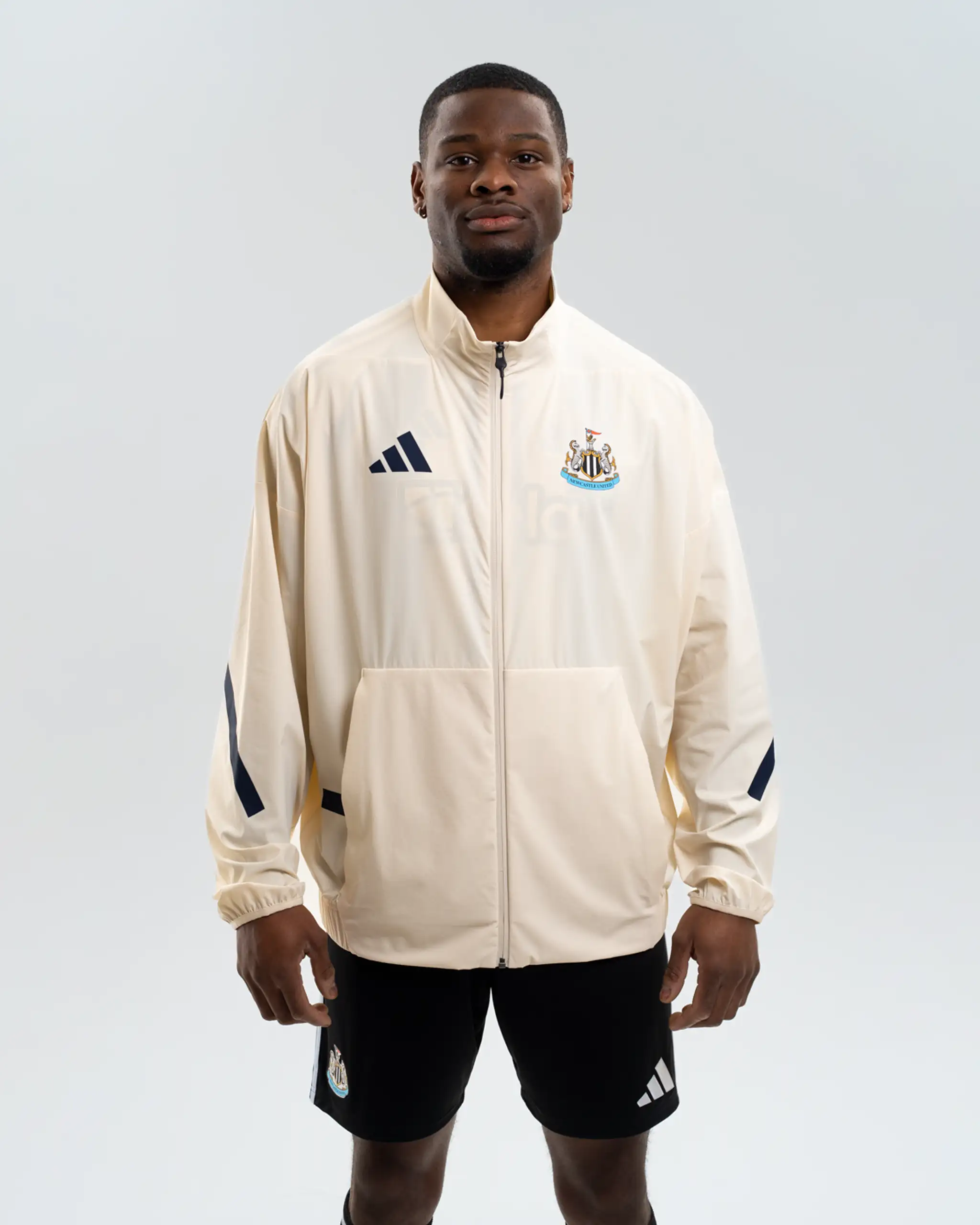 Newcastle United adidas 25/26 Off White Anthem Jacket - Image 2