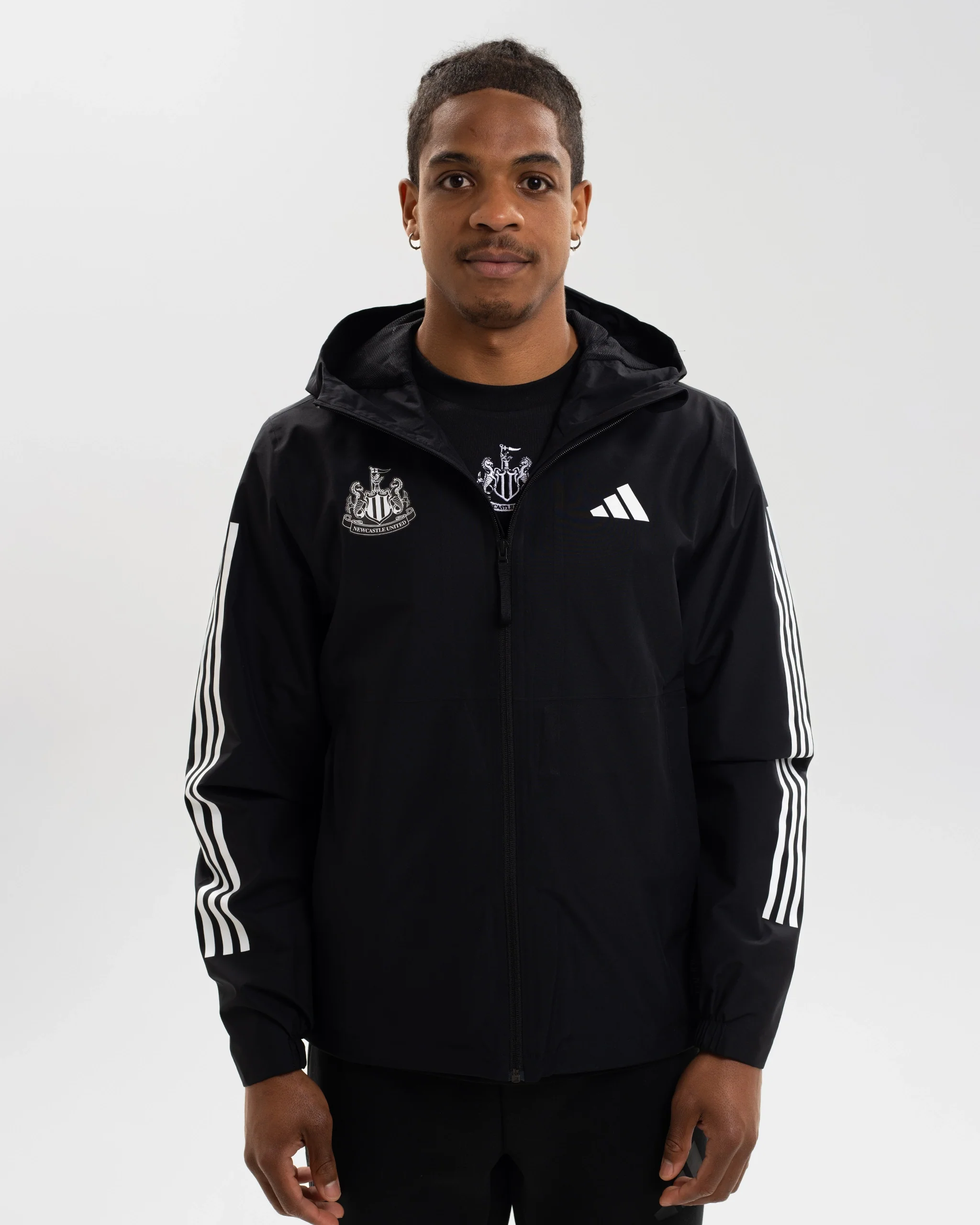 Newcastle United adidas ESS Black Jacket - Image 2