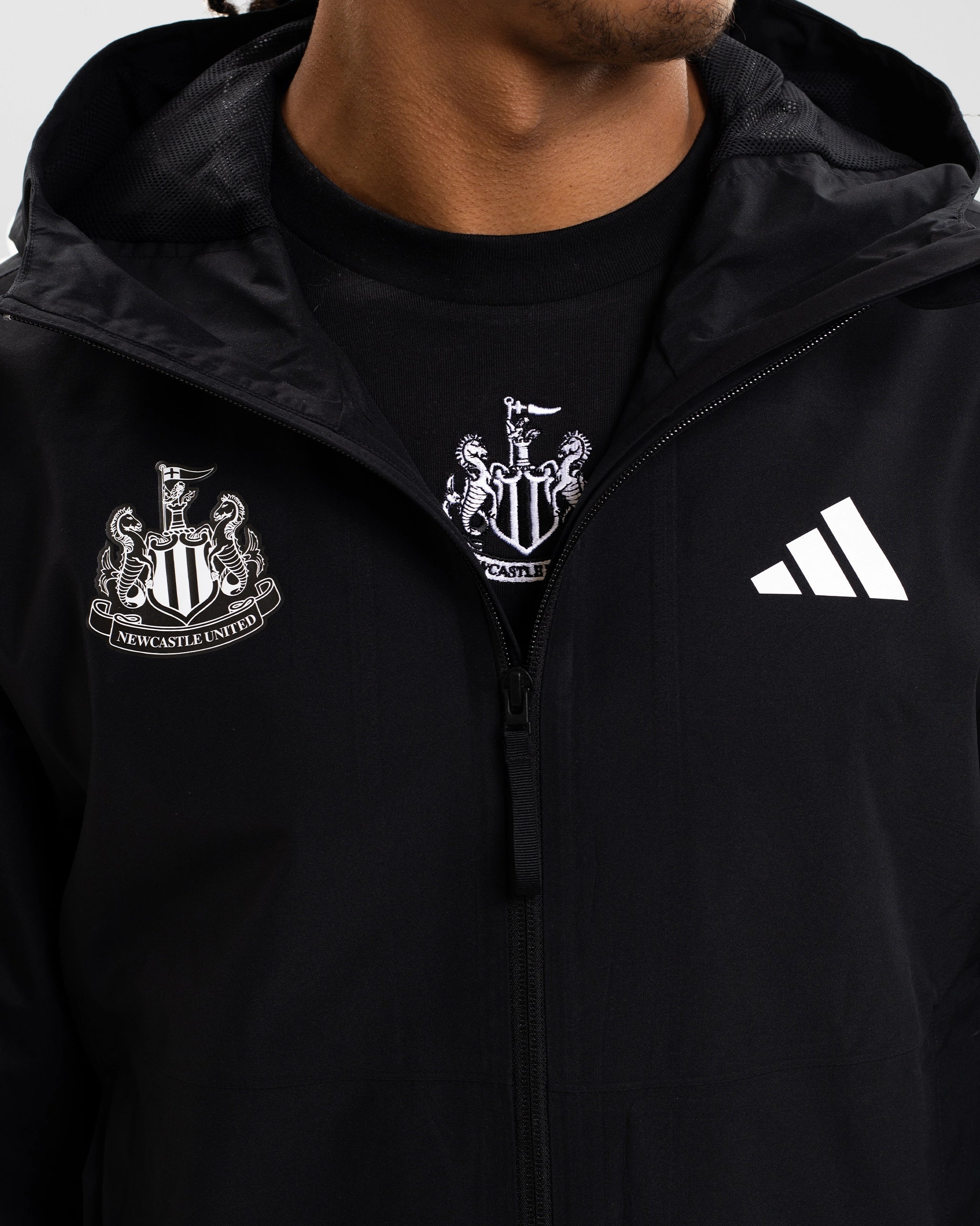 Newcastle United adidas ESS Black Jacket - Image 4