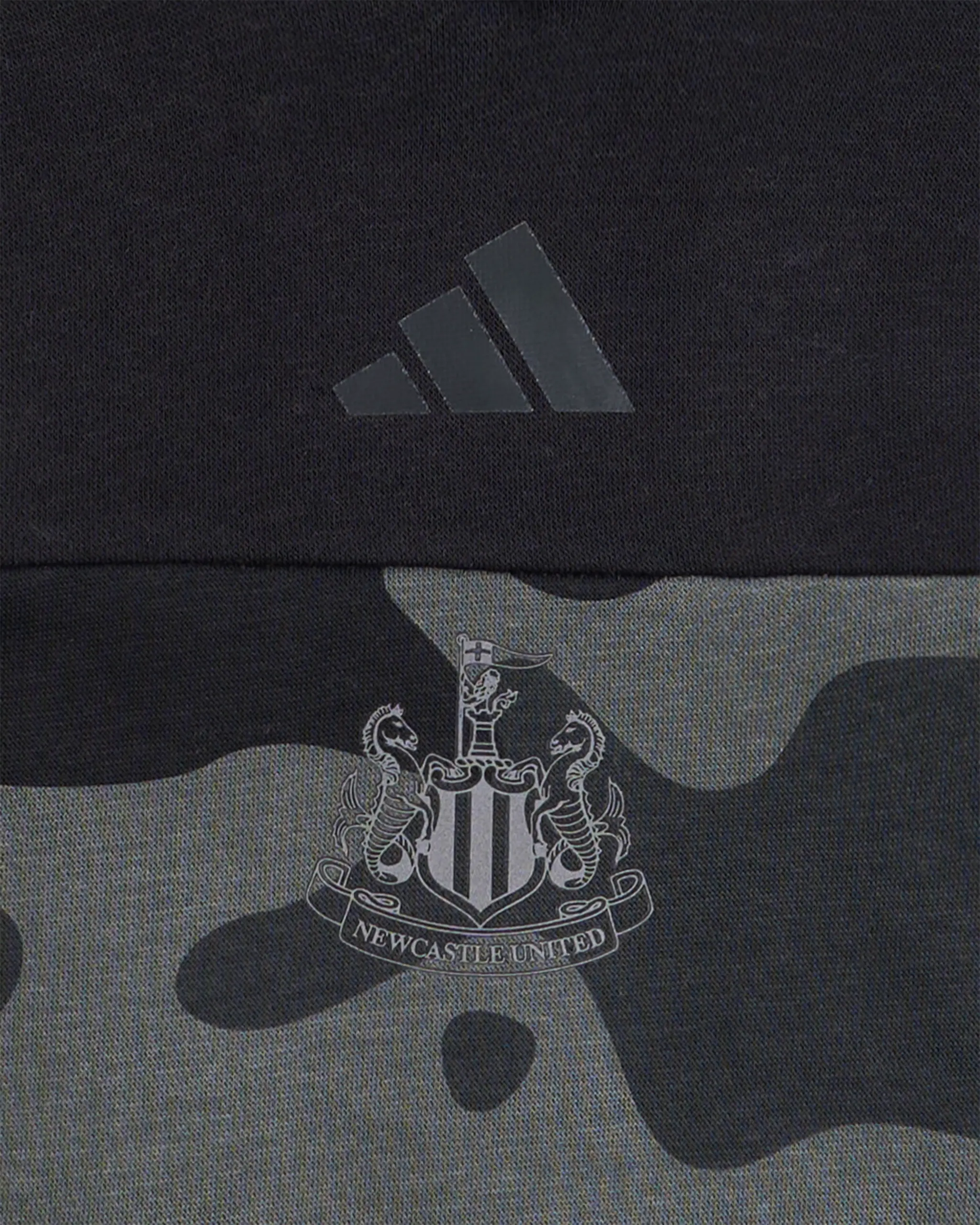 Newcastle United adidas Kid's Black Camo Hoodie - Image 2