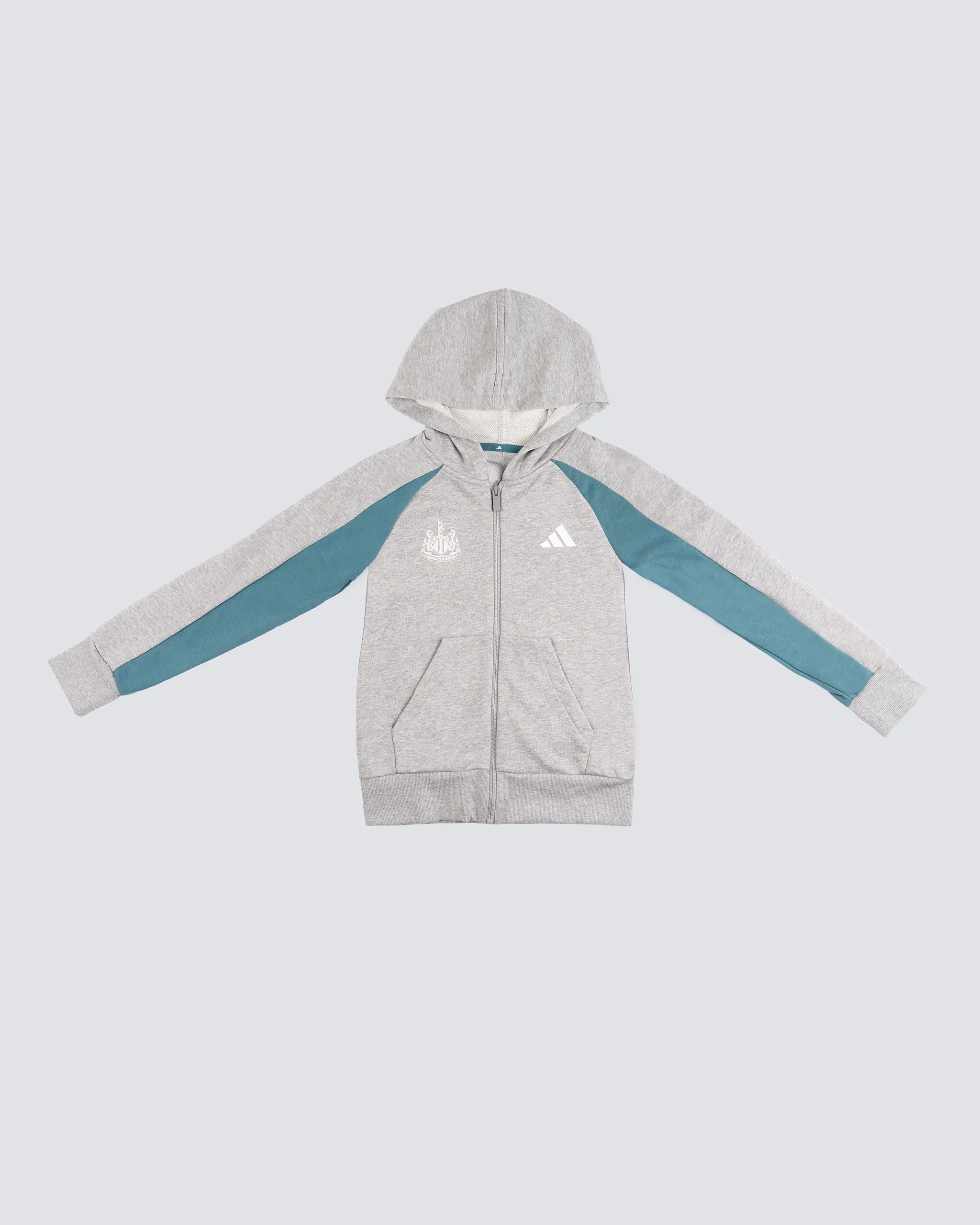 Newcastle United adidas Kid's Grey and Teal Tracksuit - Image 3