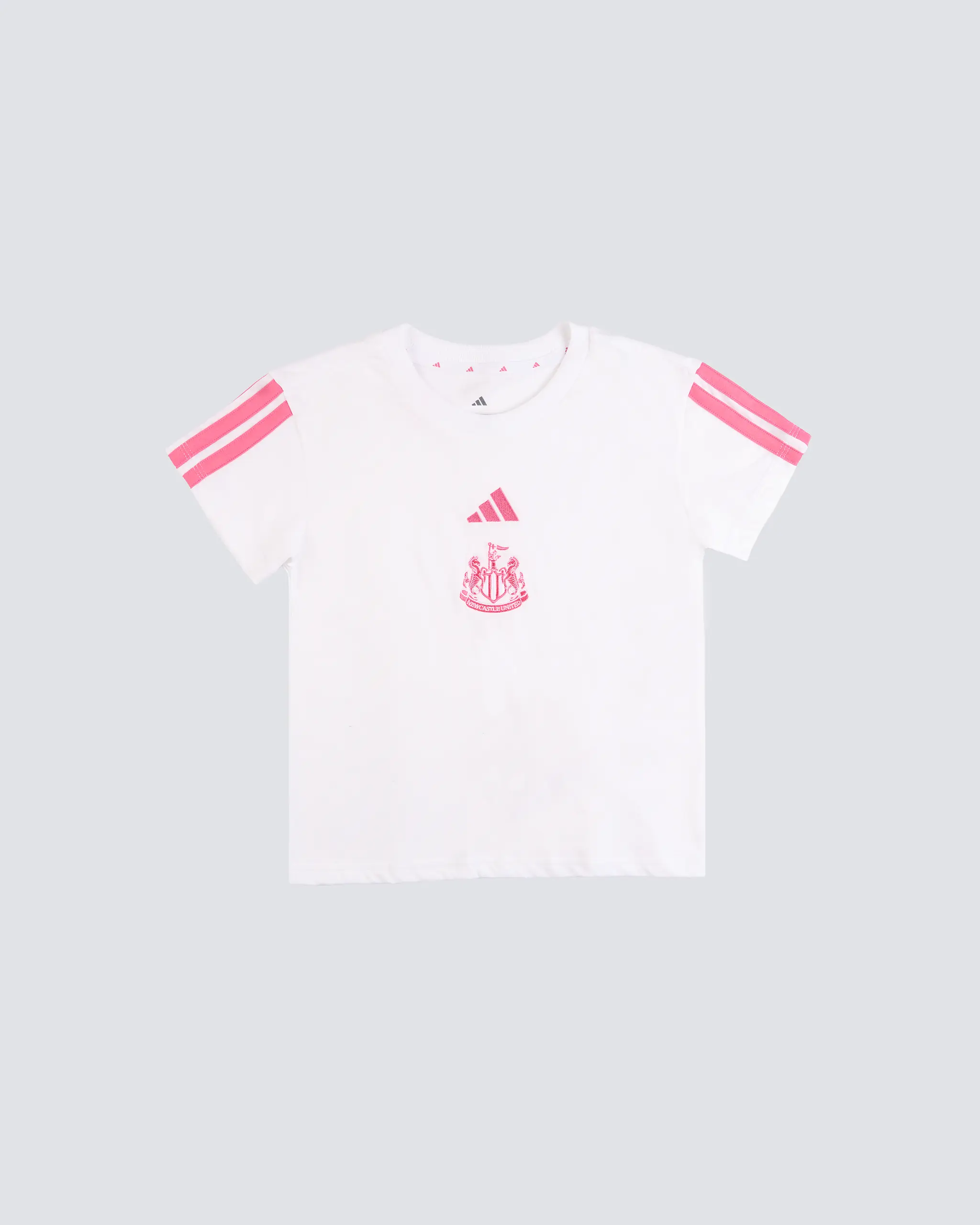 Newcastle United adidas Kid's White and Pink T-Shirt