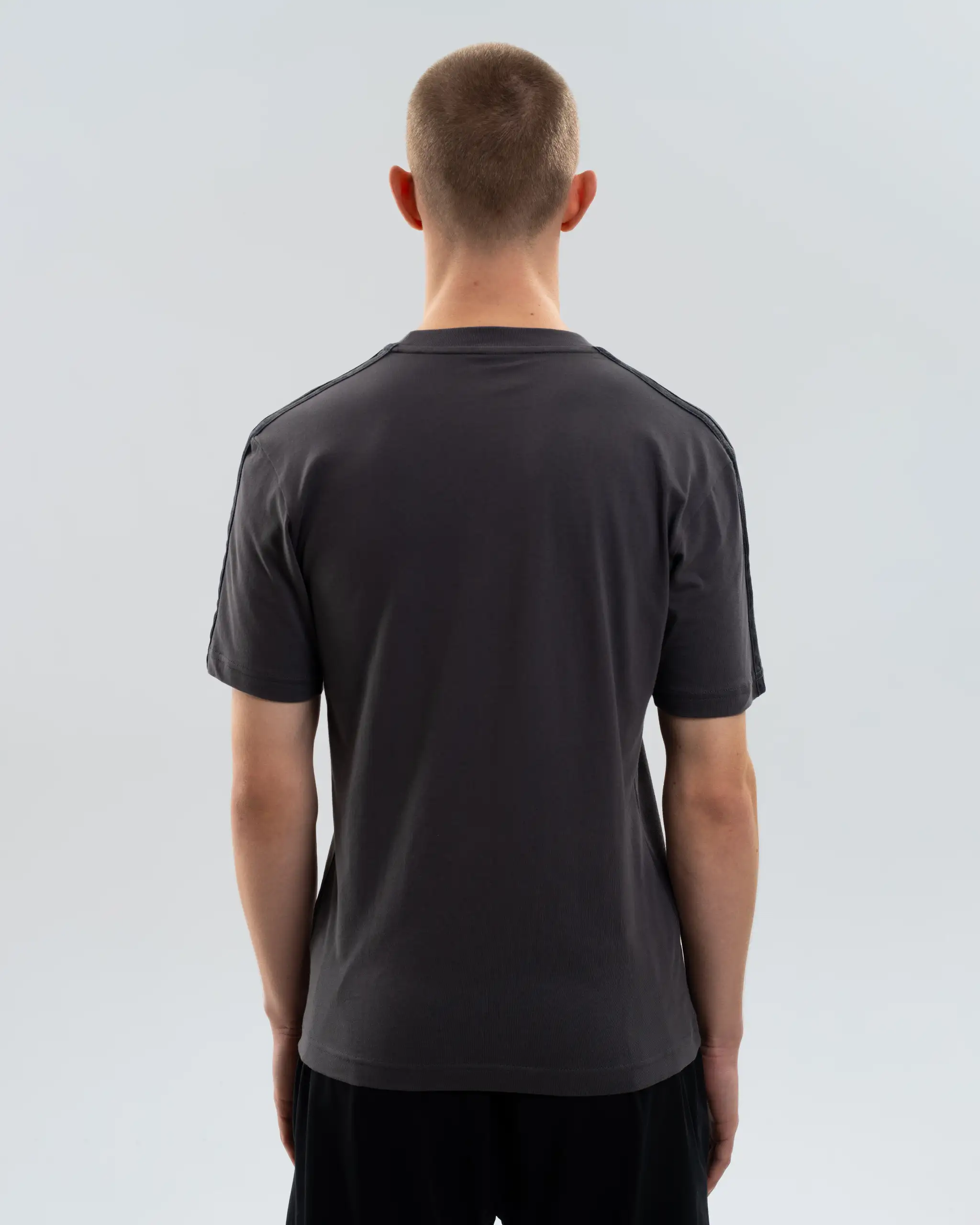 Newcastle United adidas Men's Grey 3-Stripe T-Shirt - Image 5