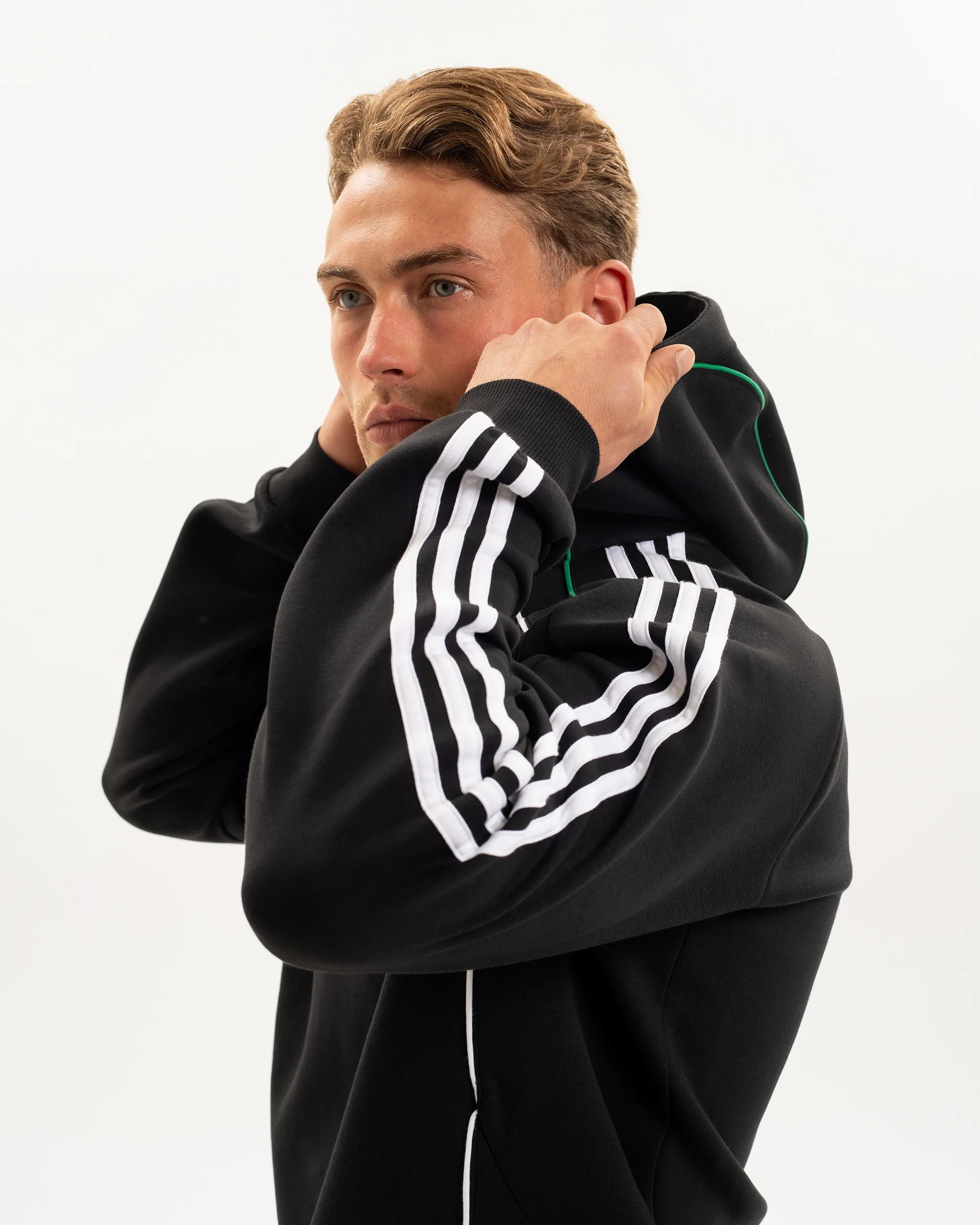 Newcastle United adidas Men's Urban Purist Black Doubleknit Hoodie - Image 3