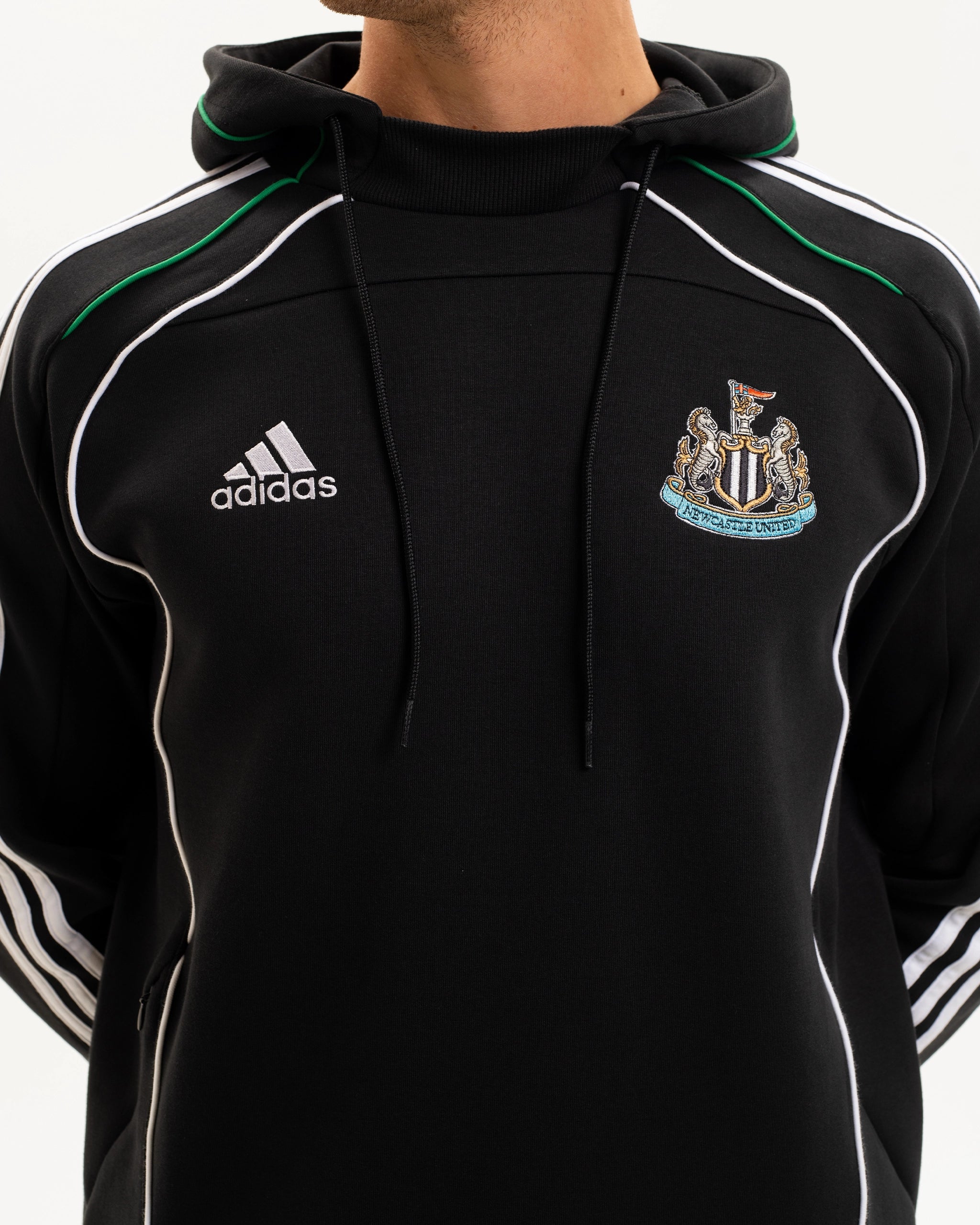 Newcastle United adidas Men's Urban Purist Black Doubleknit Hoodie - Image 5