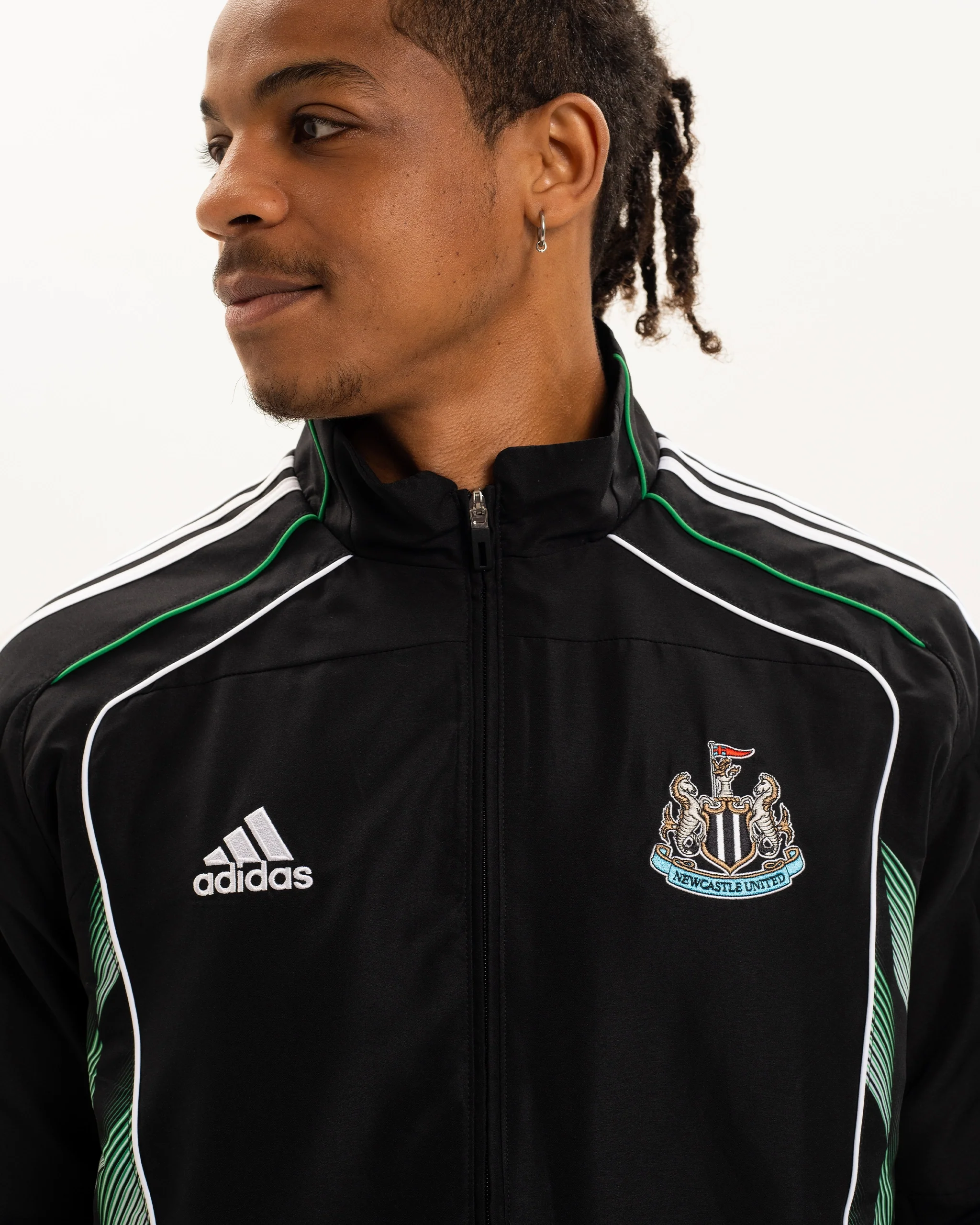 Newcastle United adidas Men's Urban Purist Black Track Top - Image 5