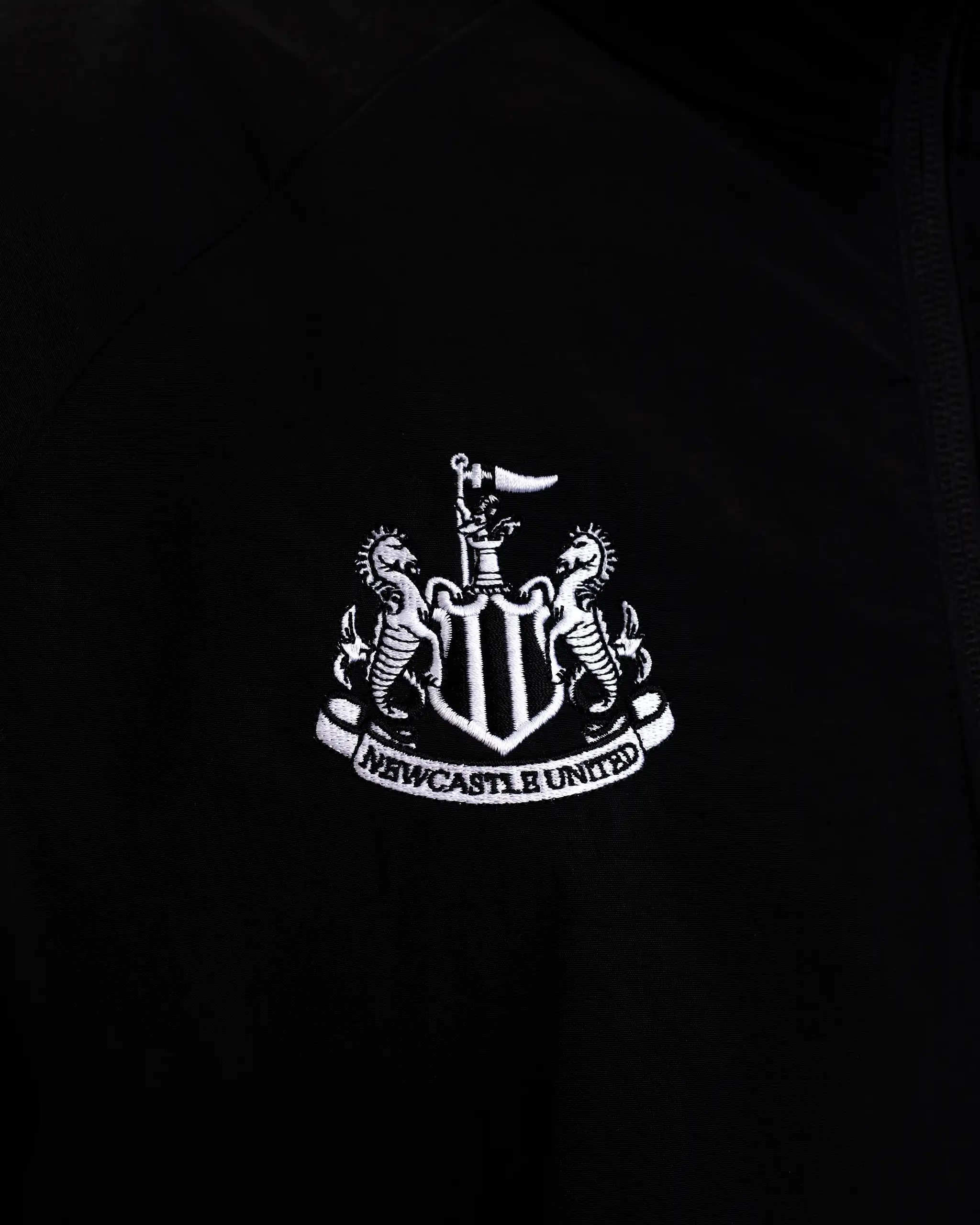 Newcastle United adidas Men's Zip Up Black Nylon Jacket - Image 4