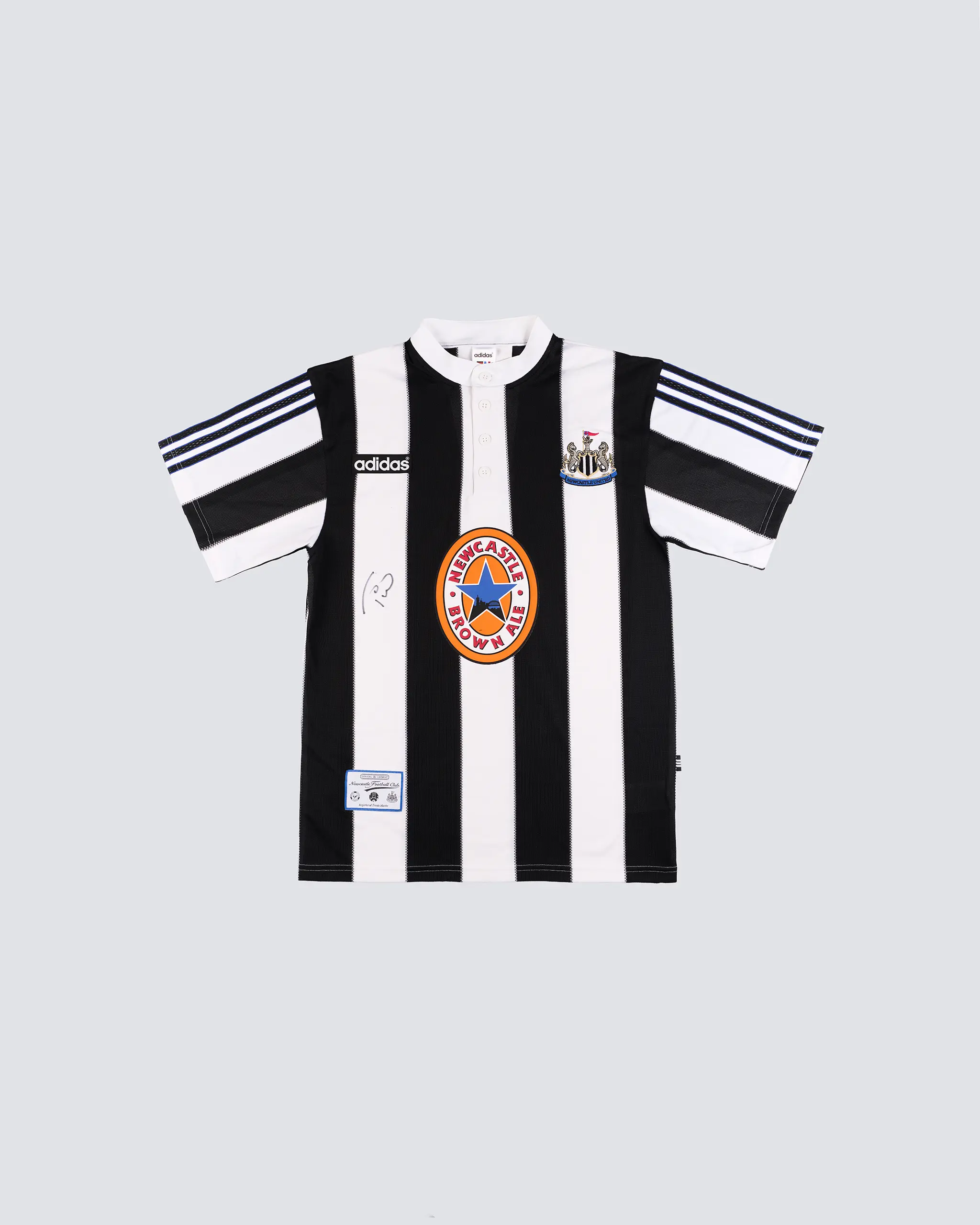 Newcastle United adidas Retro 1995-97 ASPRILLA Signed Home Shirt - Image 2