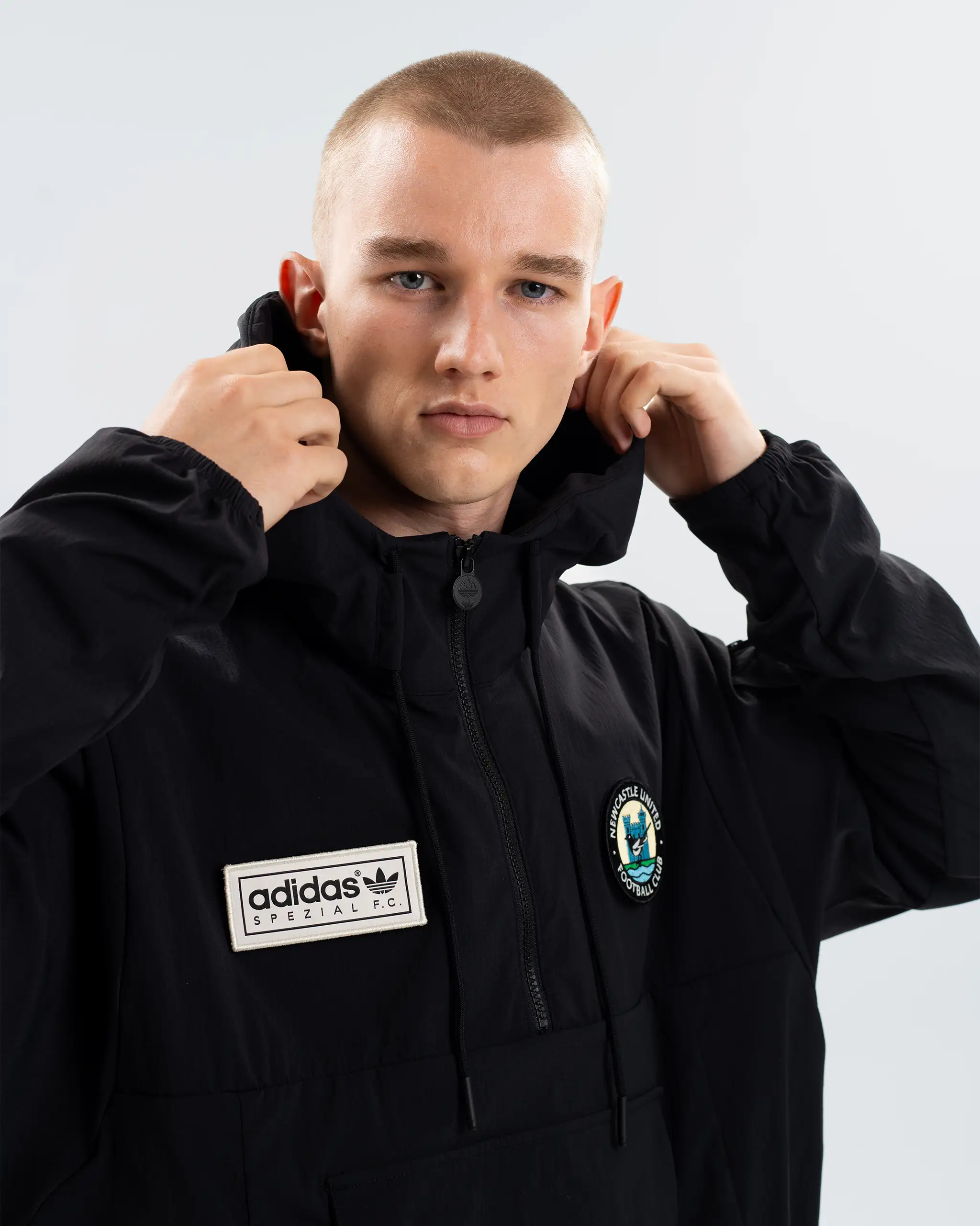 Newcastle United adidas SPZL F.C. Smock Jacket - Image 4