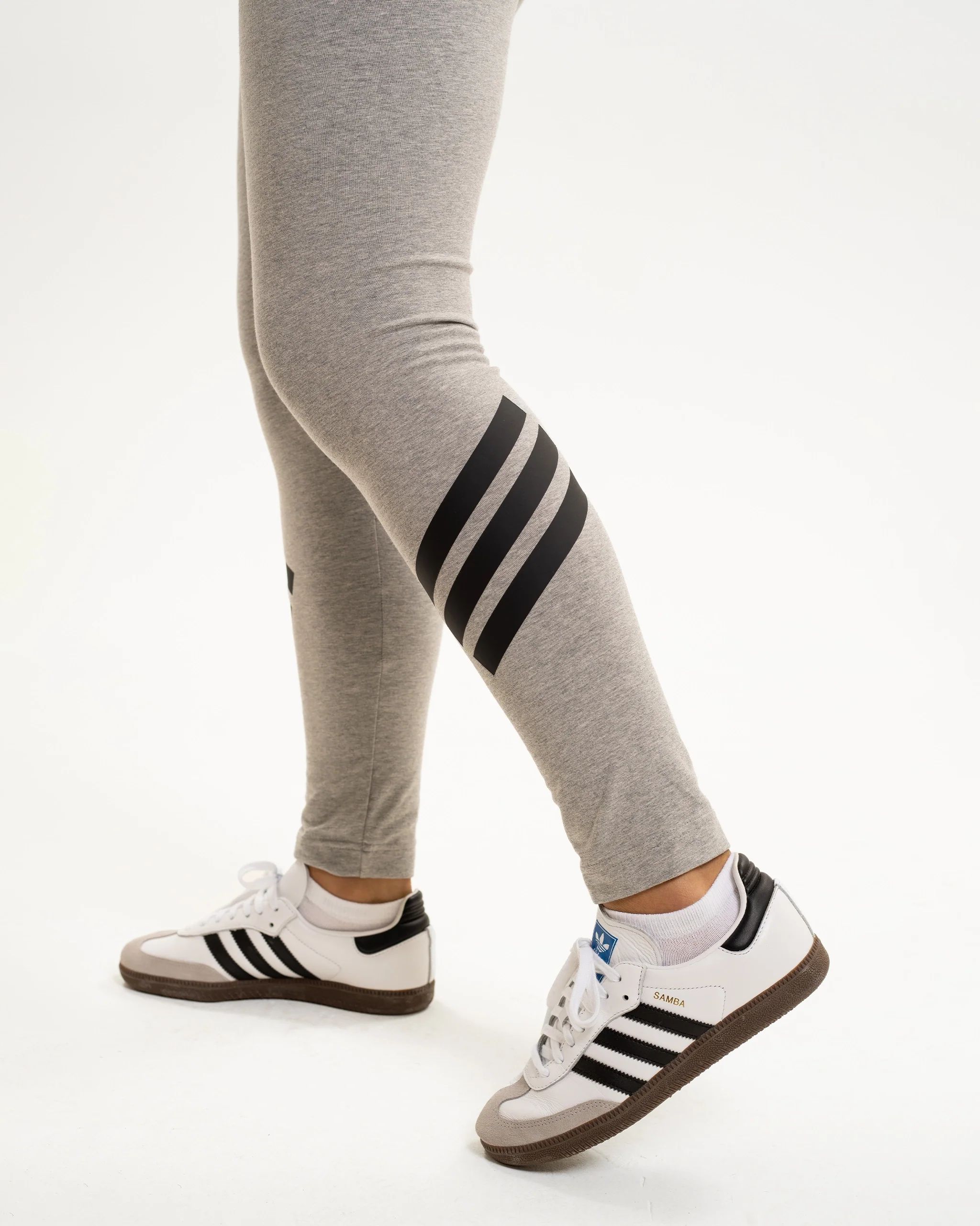 Newcastle United adidas Women's 3-Stripe Grey Leggings - Image 5