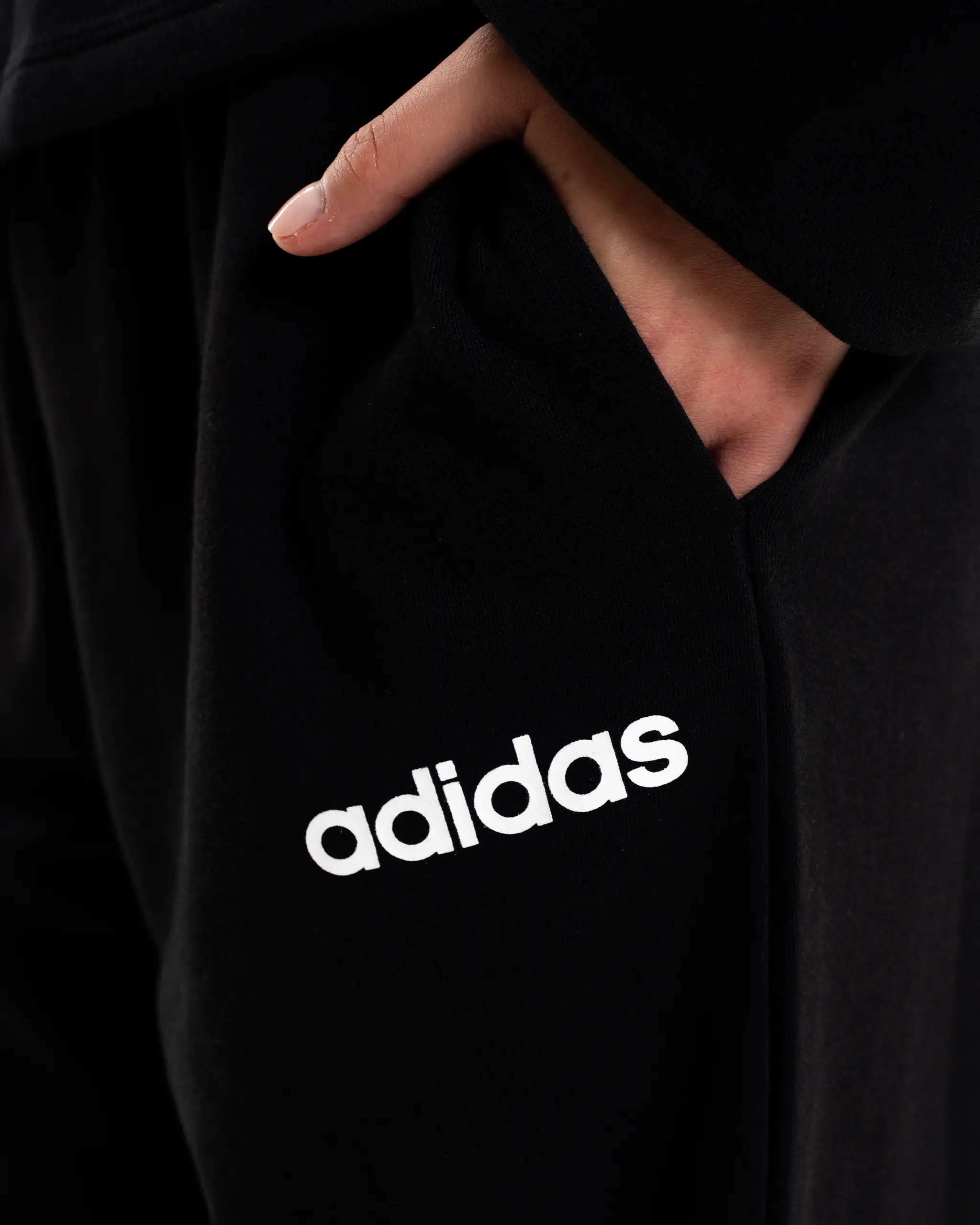 Newcastle United adidas Women's Black Cuffed Joggers - Image 4