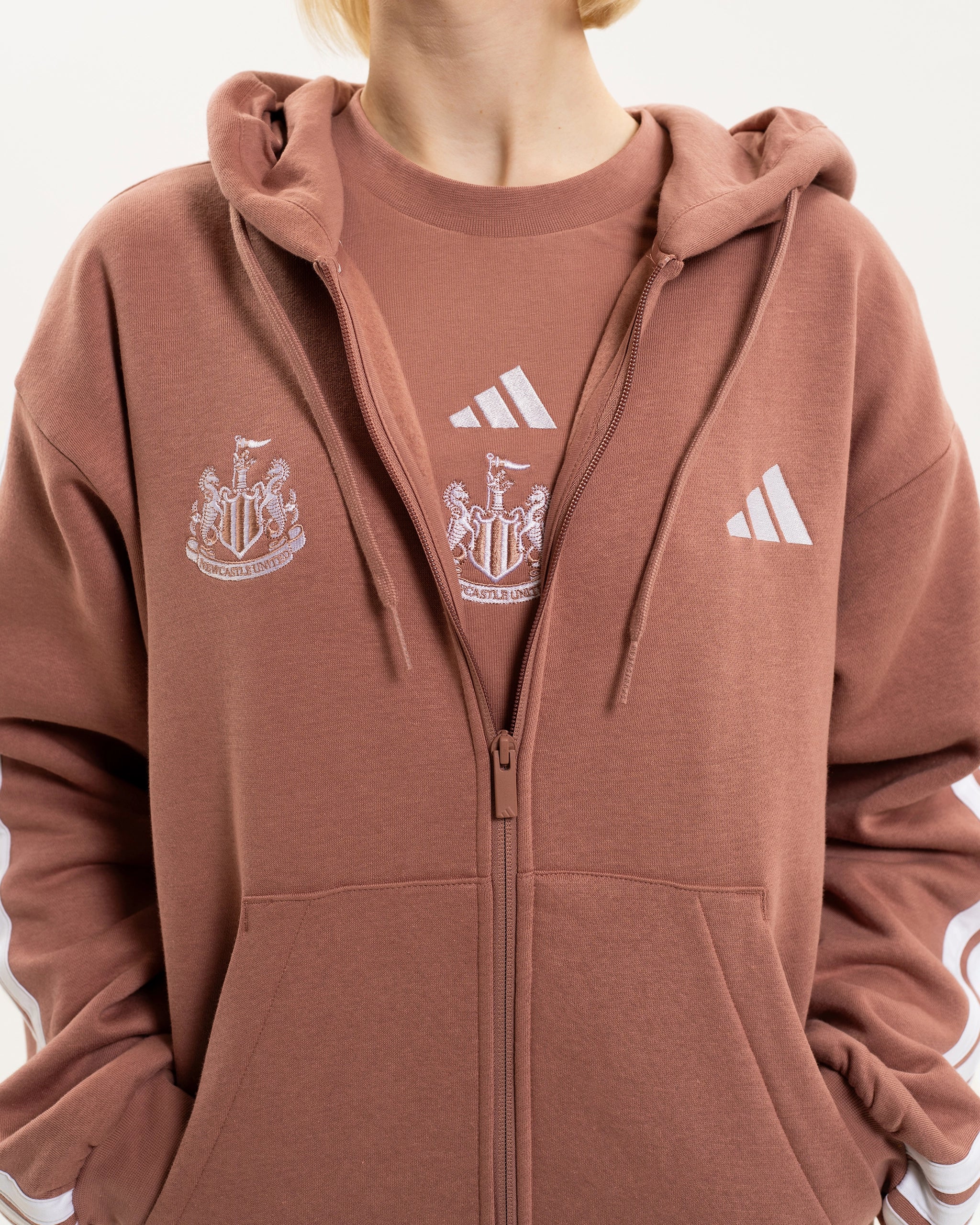 Newcastle United adidas Women's Warm Clay Full Zip Hoodie - Image 6