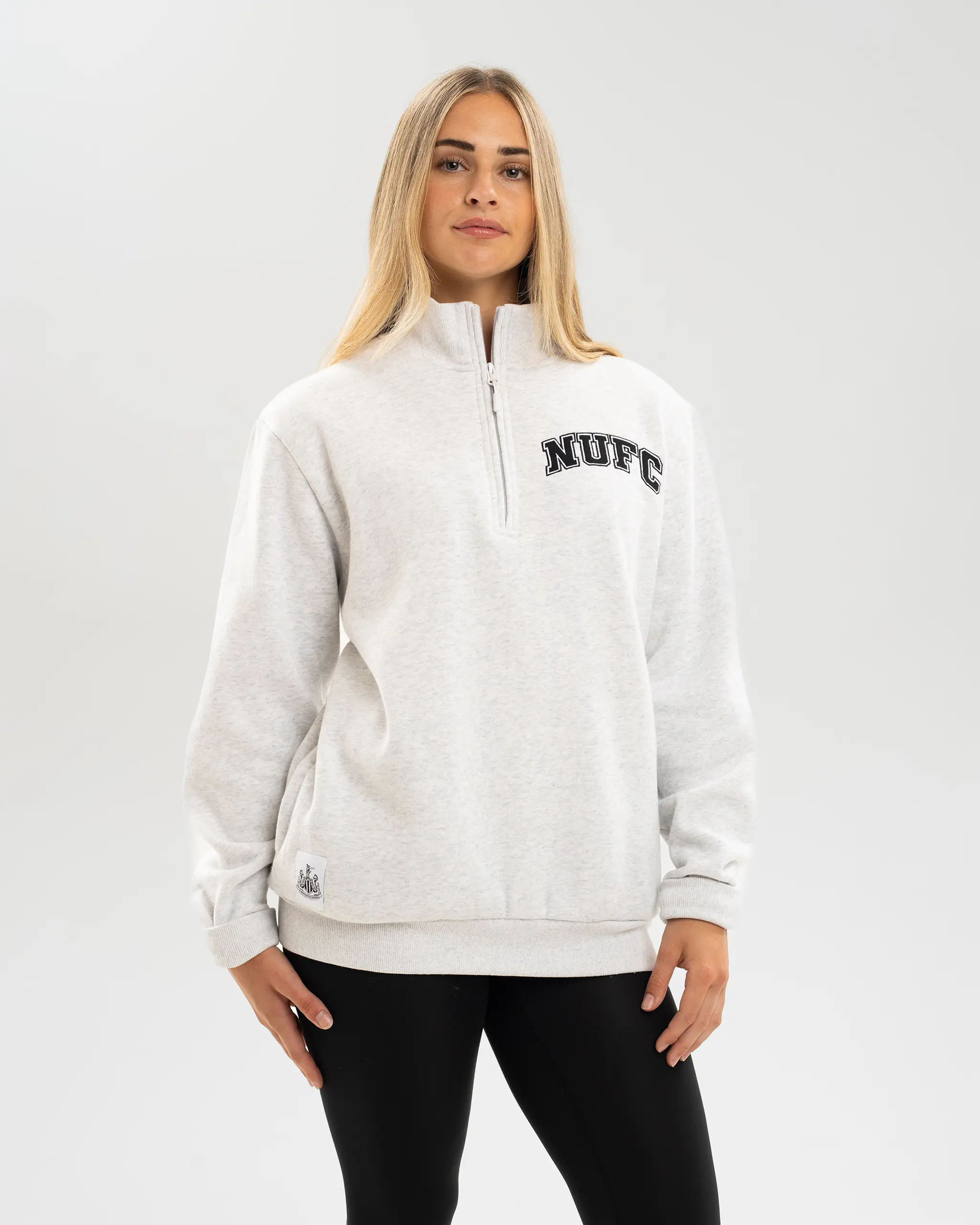 Newcastle United Adults NUFC Quarter Zip Sweatshirt - Image 2