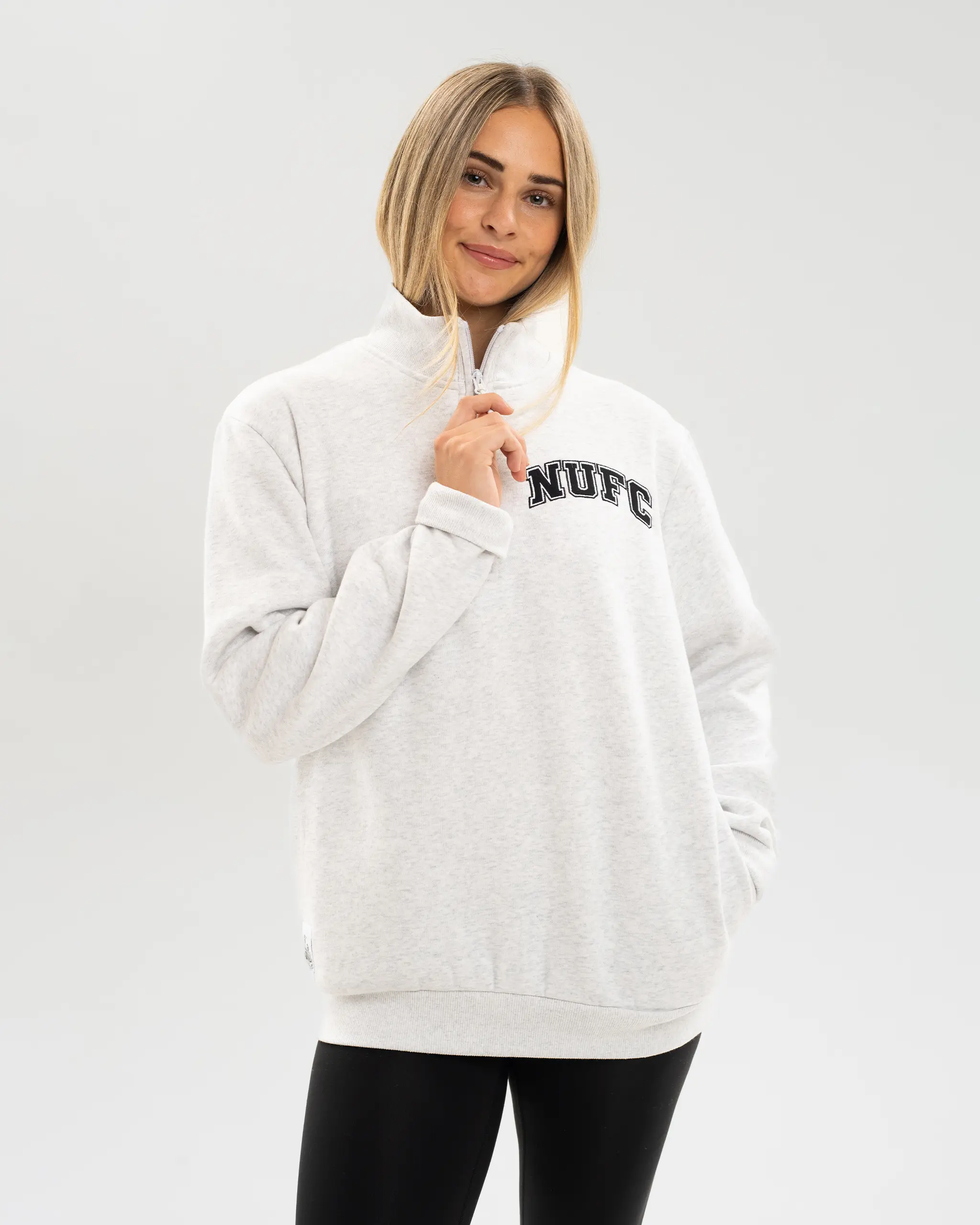 Newcastle United Adults NUFC Quarter Zip Sweatshirt - Image 3