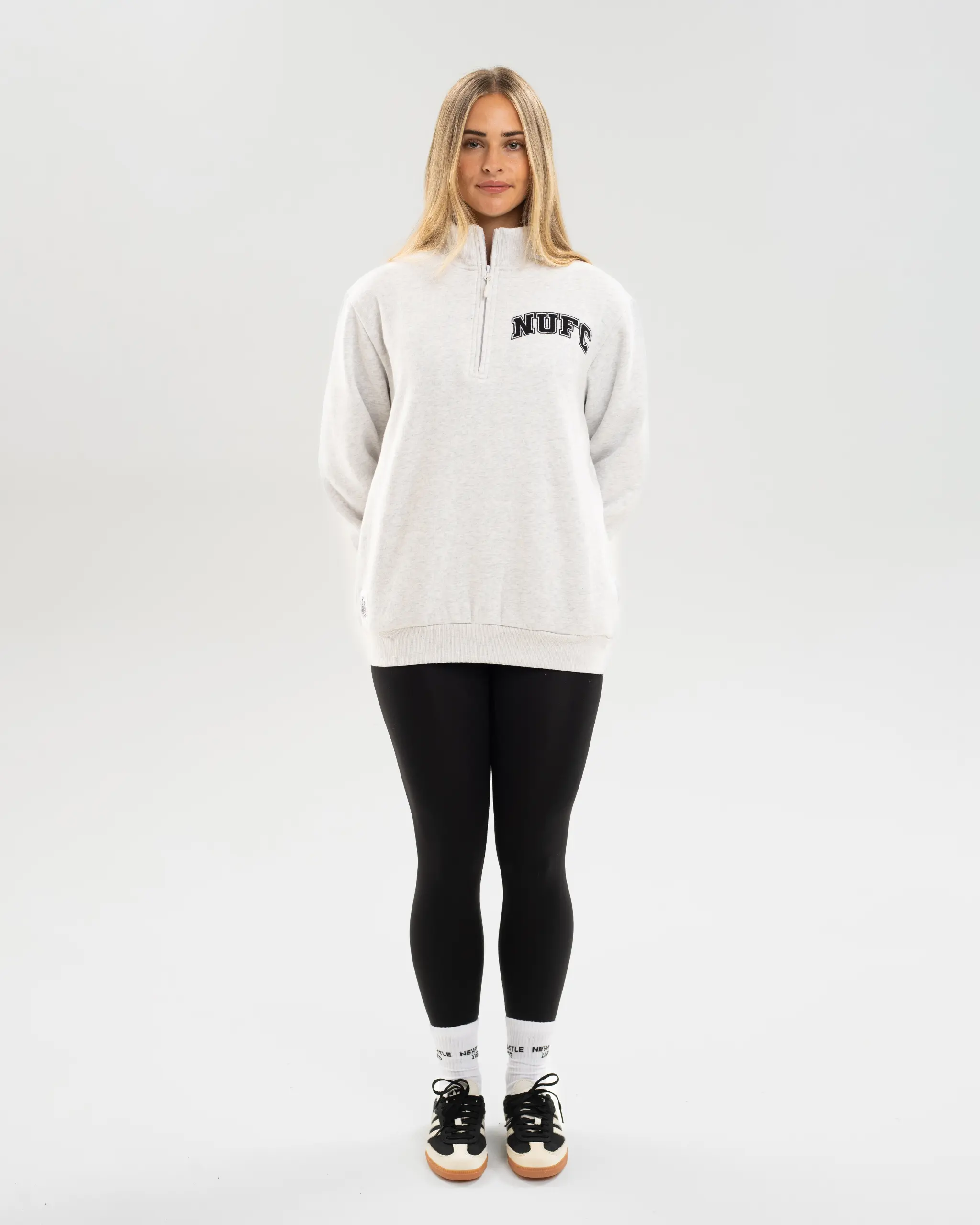 Newcastle United Adults NUFC Quarter Zip Sweatshirt - Image 4