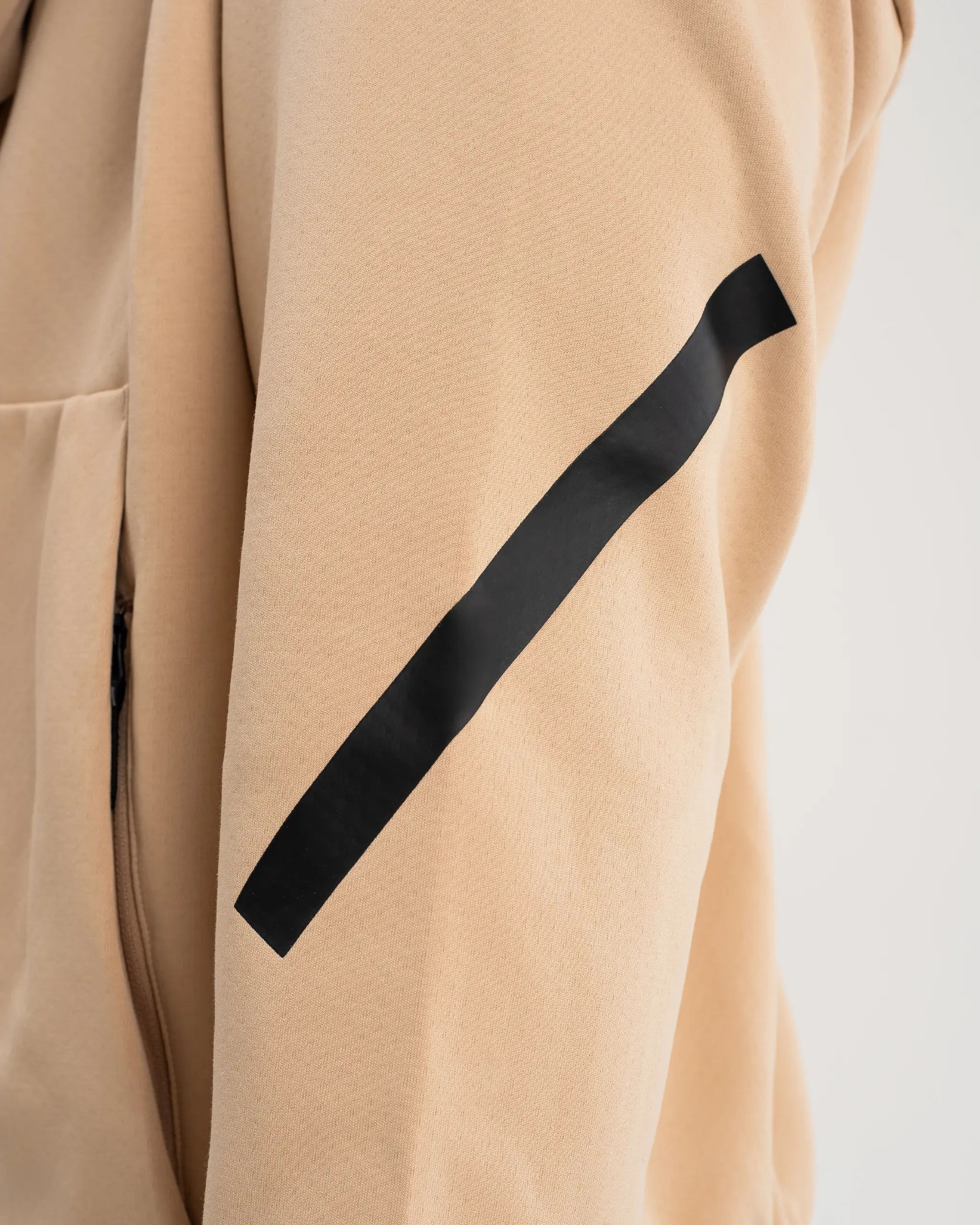 Newcastle United adidas Men's Z.N.E. Beige Full Zip Hoodie - Image 4