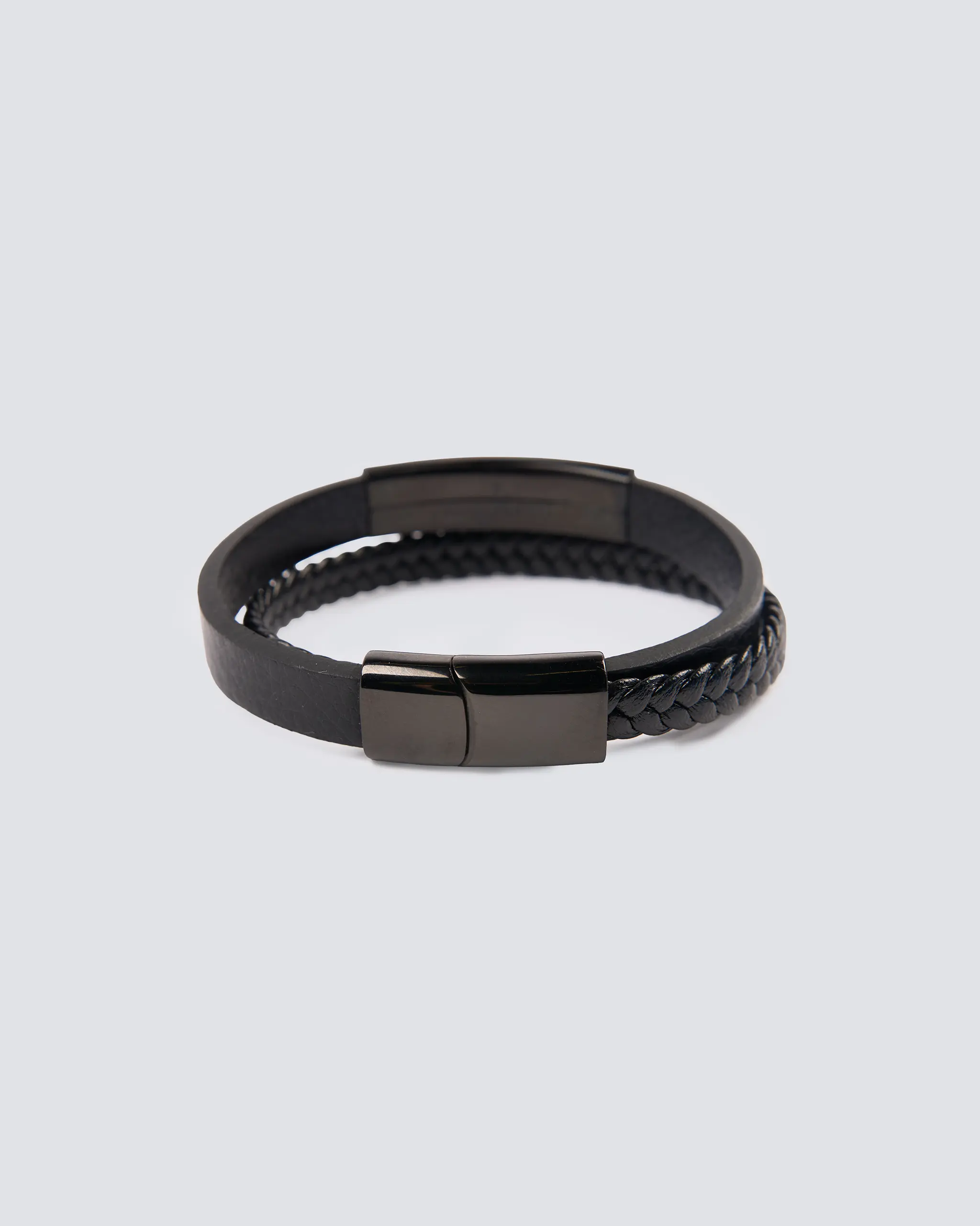 Newcastle United Black Leather Bracelet - Image 2