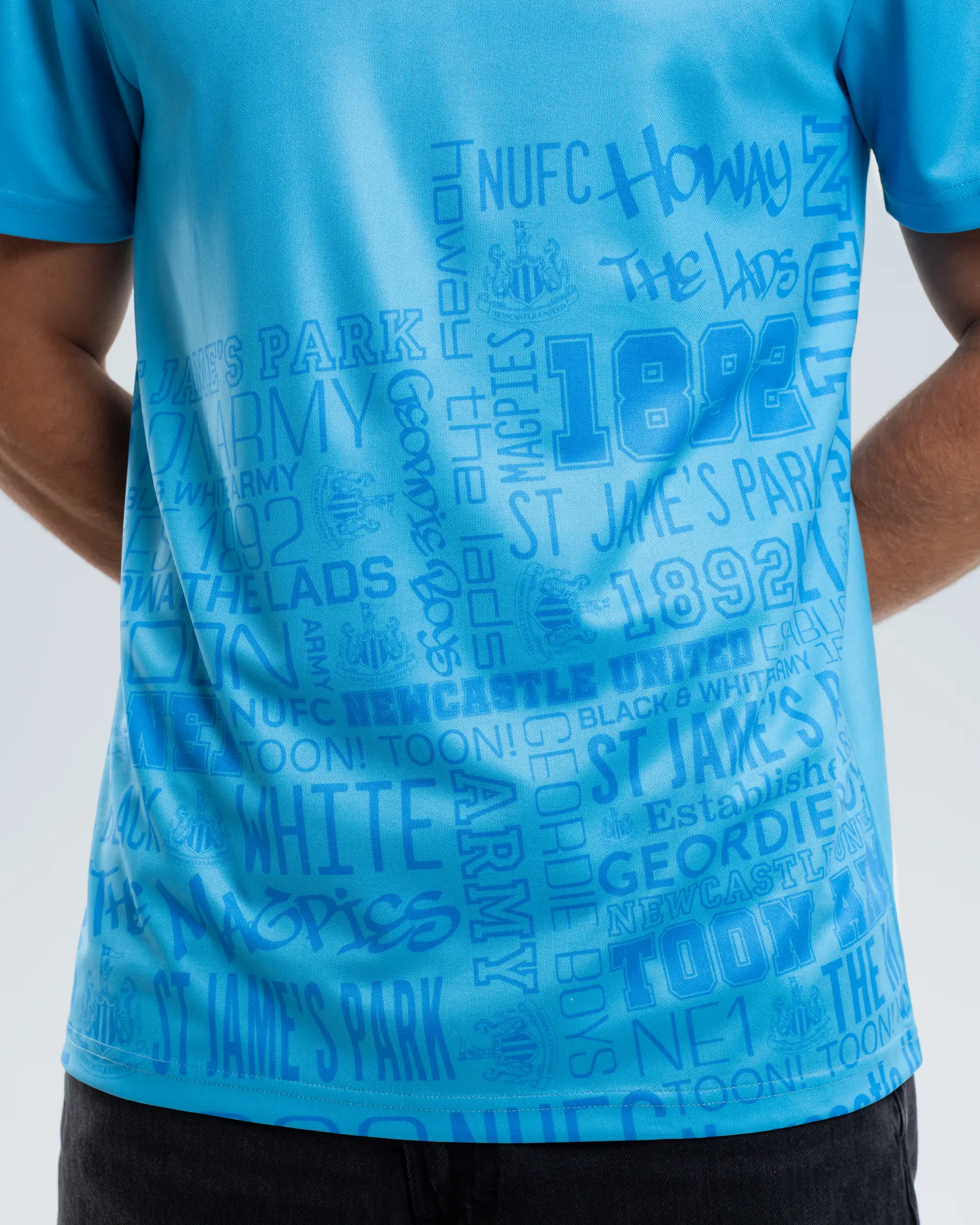 Newcastle United Blue Graphic Slogan T-Shirt - Image 5