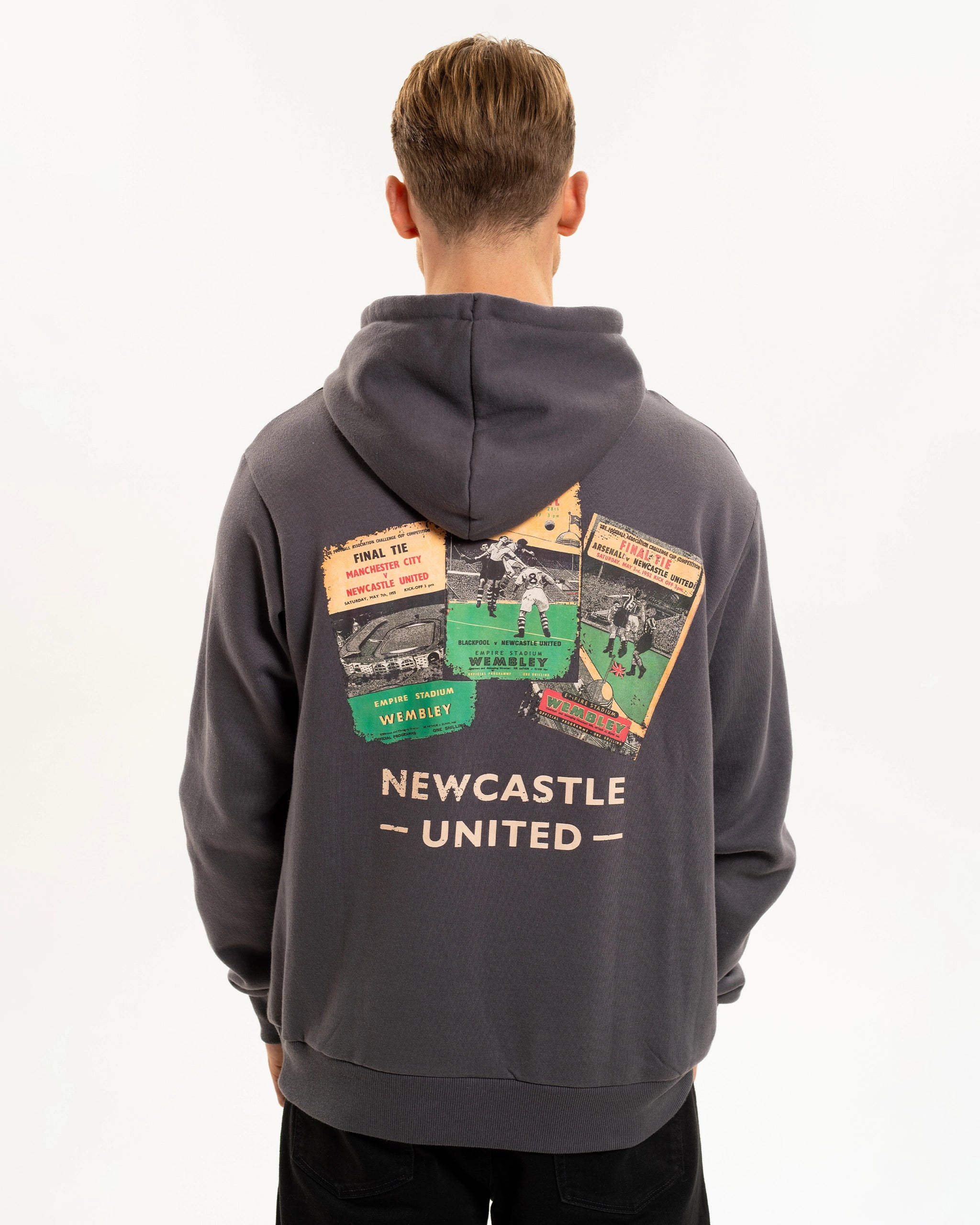 Newcastle United 1950's Cup Final Programmes Hoodie - Image 4