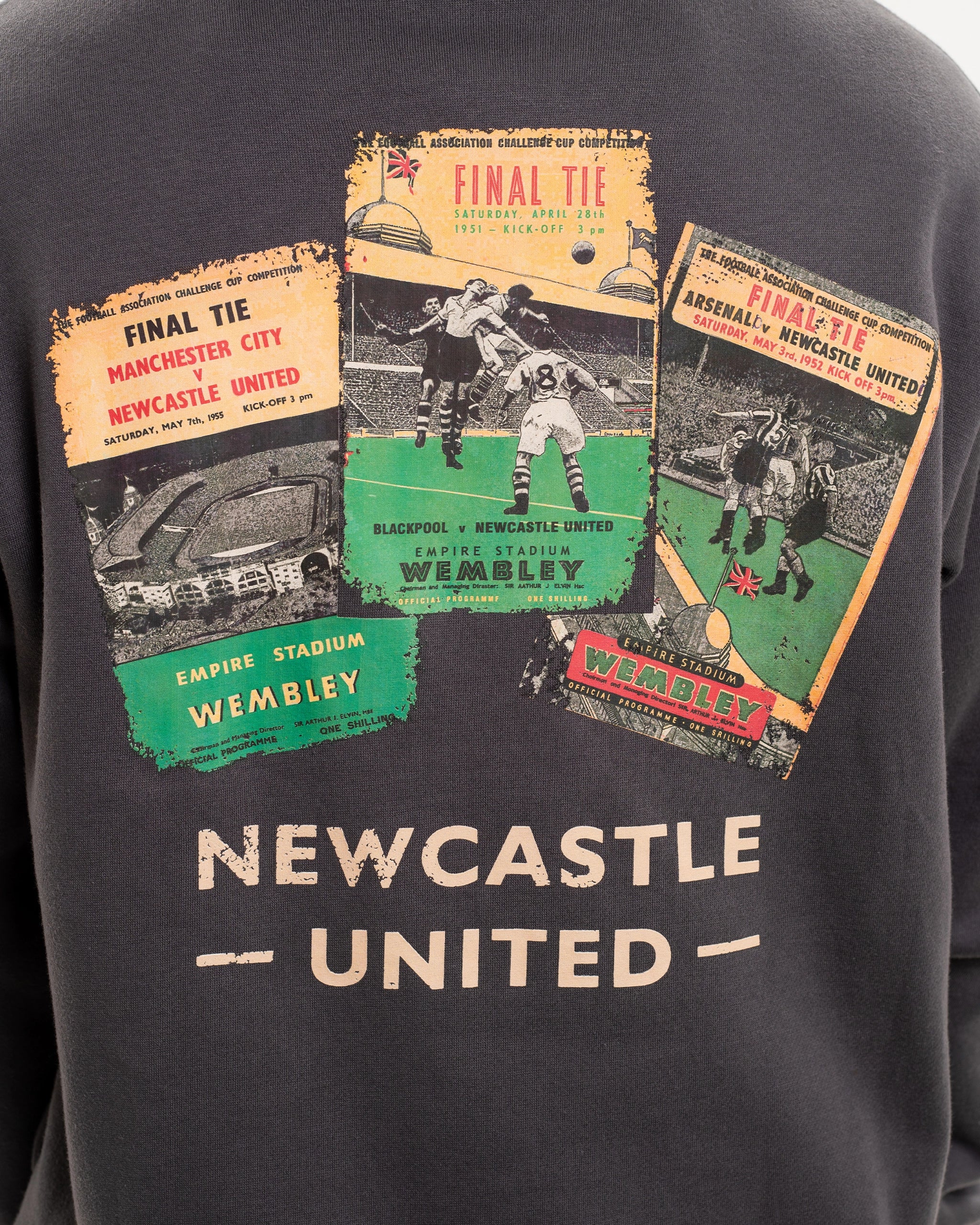 Newcastle United 1950's Cup Final Programmes Hoodie - Image 5