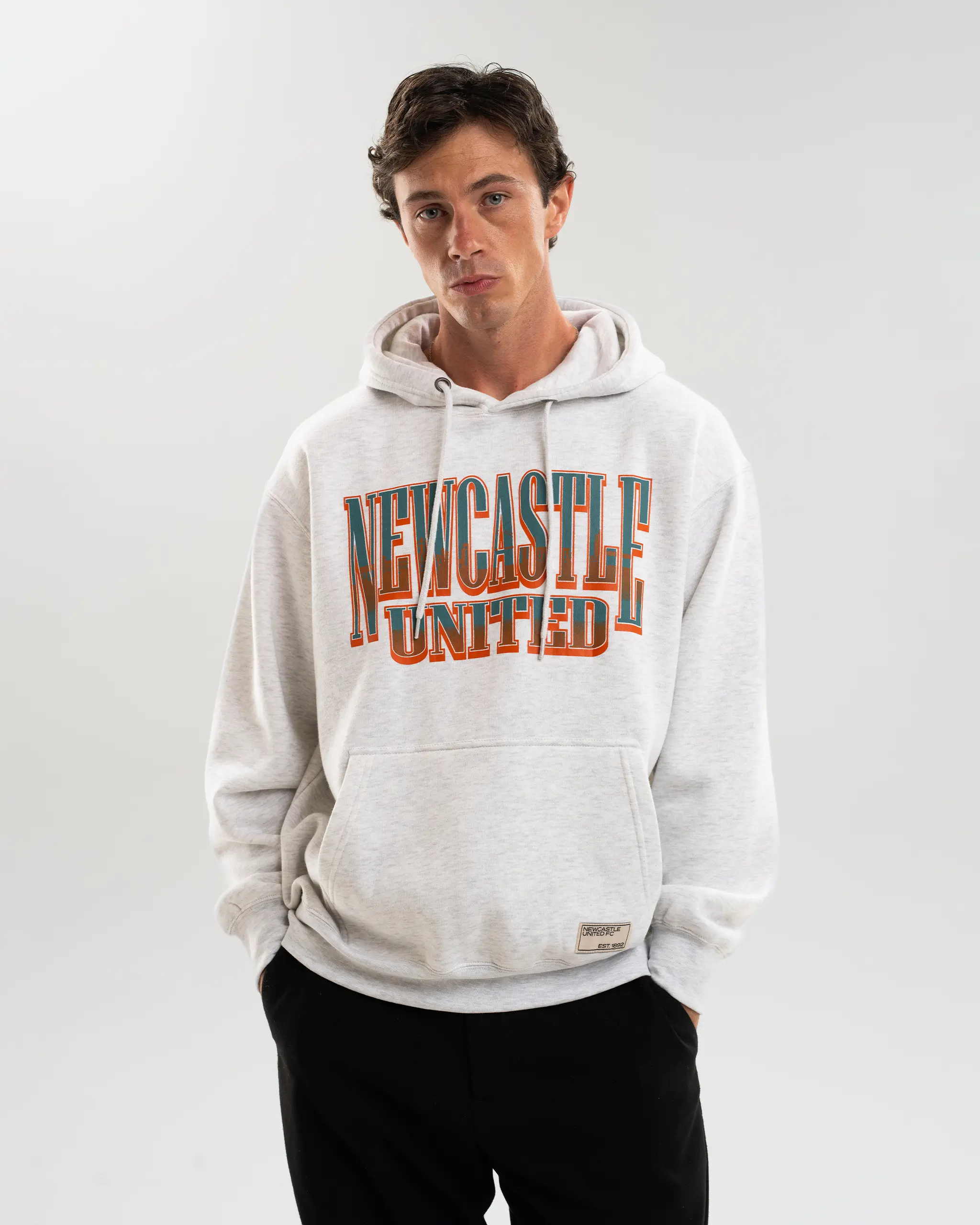 Newcastle United Grey Graphic Hoodie - Image 2