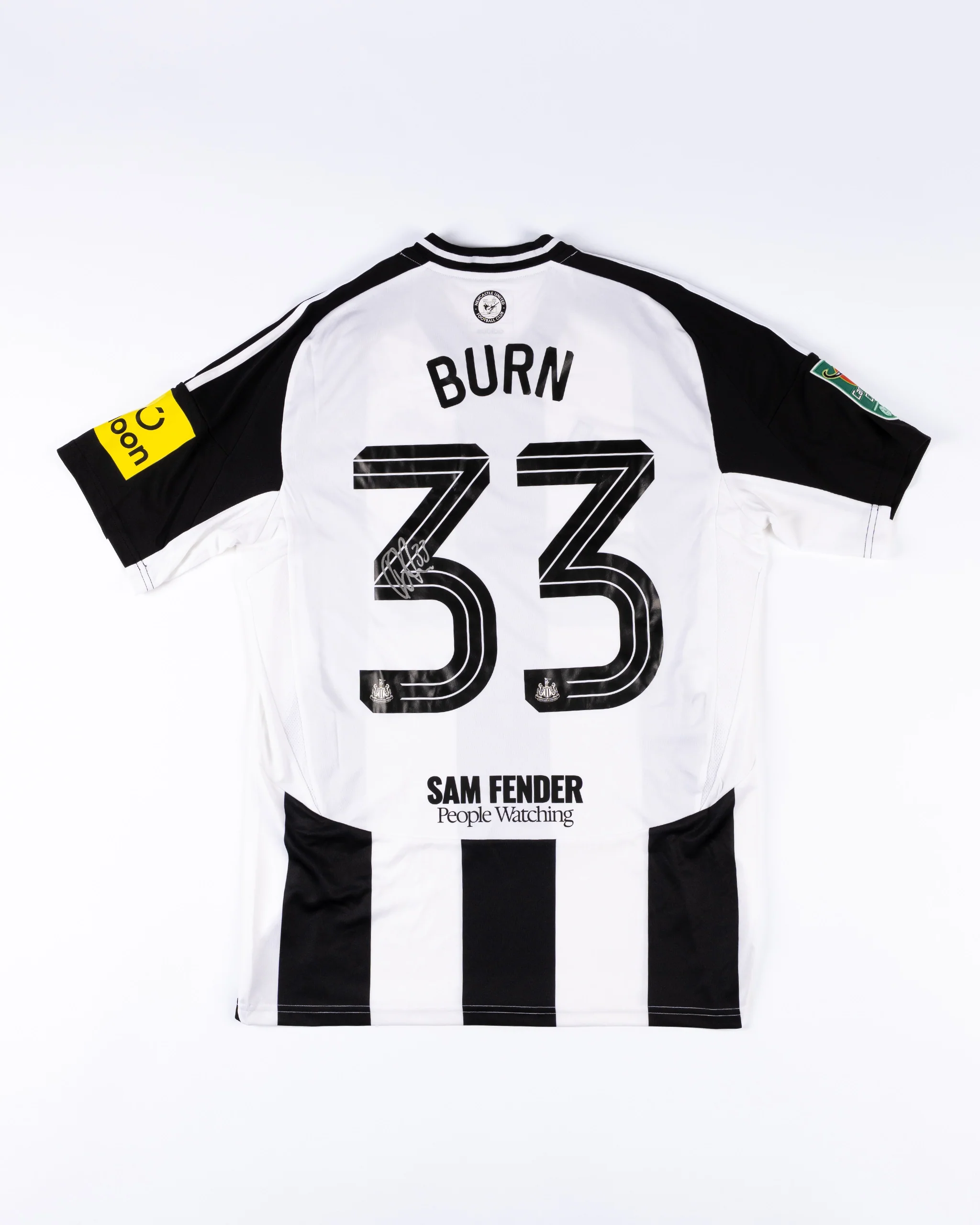 Newcastle United BURN 24/25 Signed Carabao Cup Home Shirt - Image 5