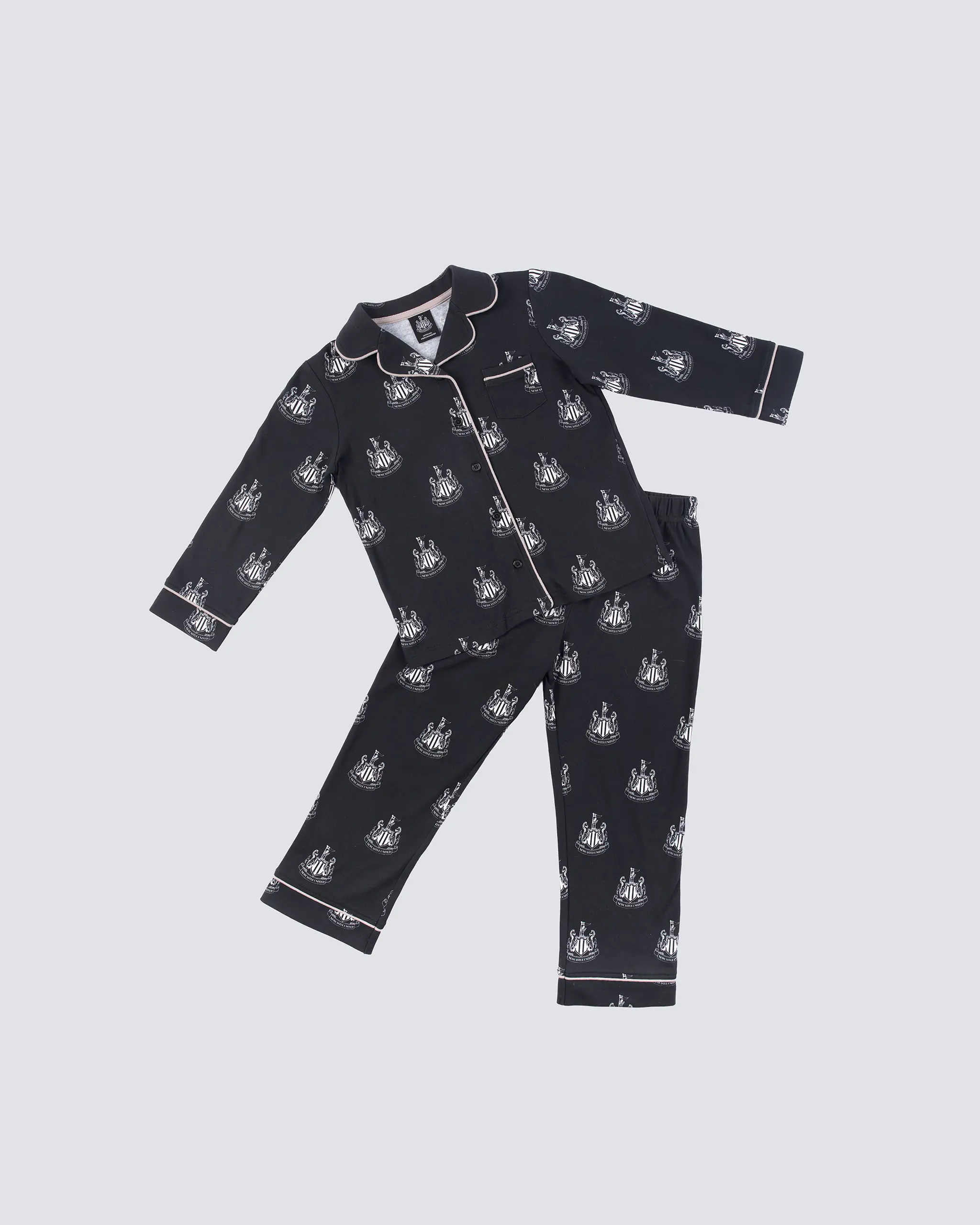 Newcastle United Kid's Black Crest Pyjama Set