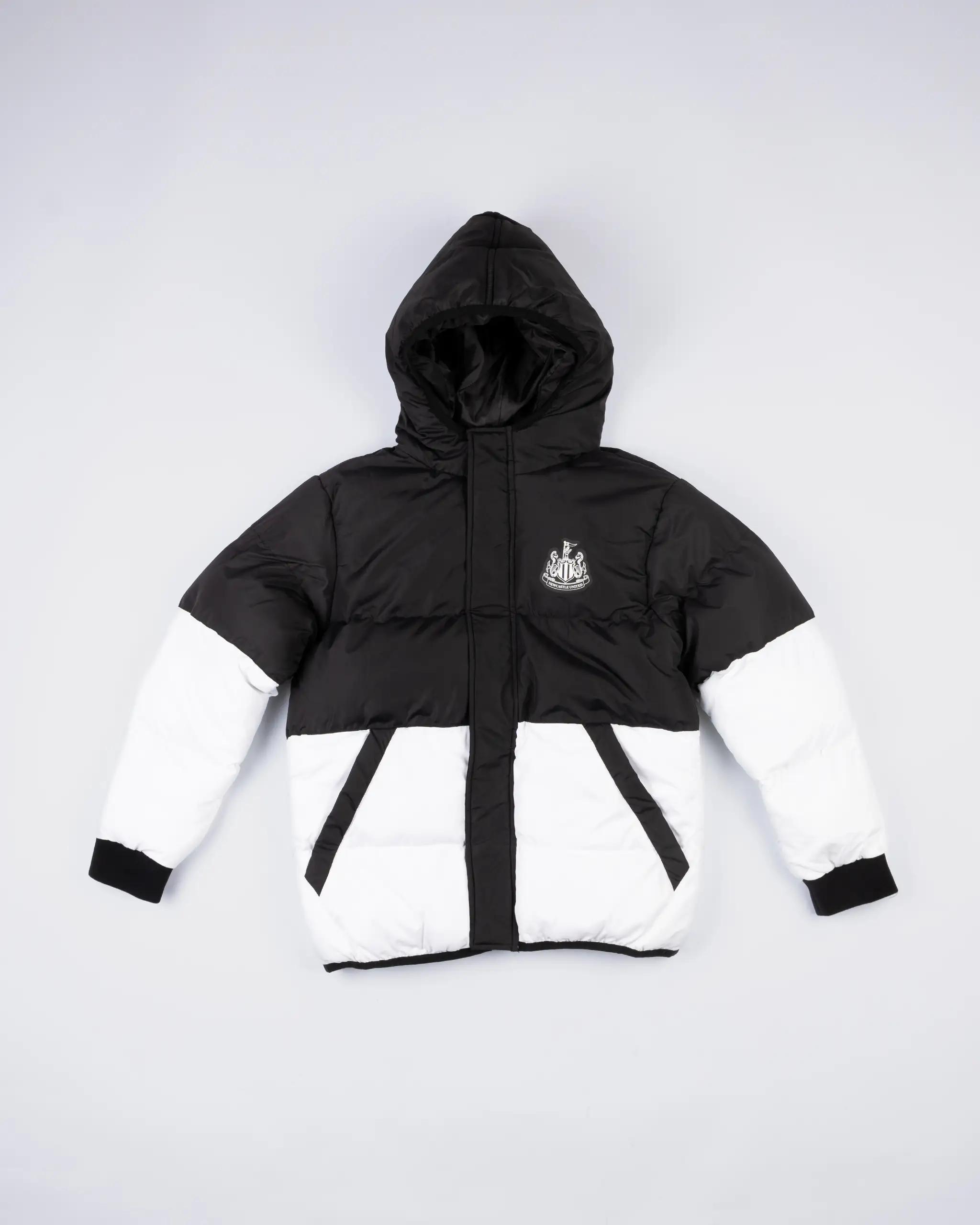Newcastle United Kids' Colour Block Quilted Jacket
