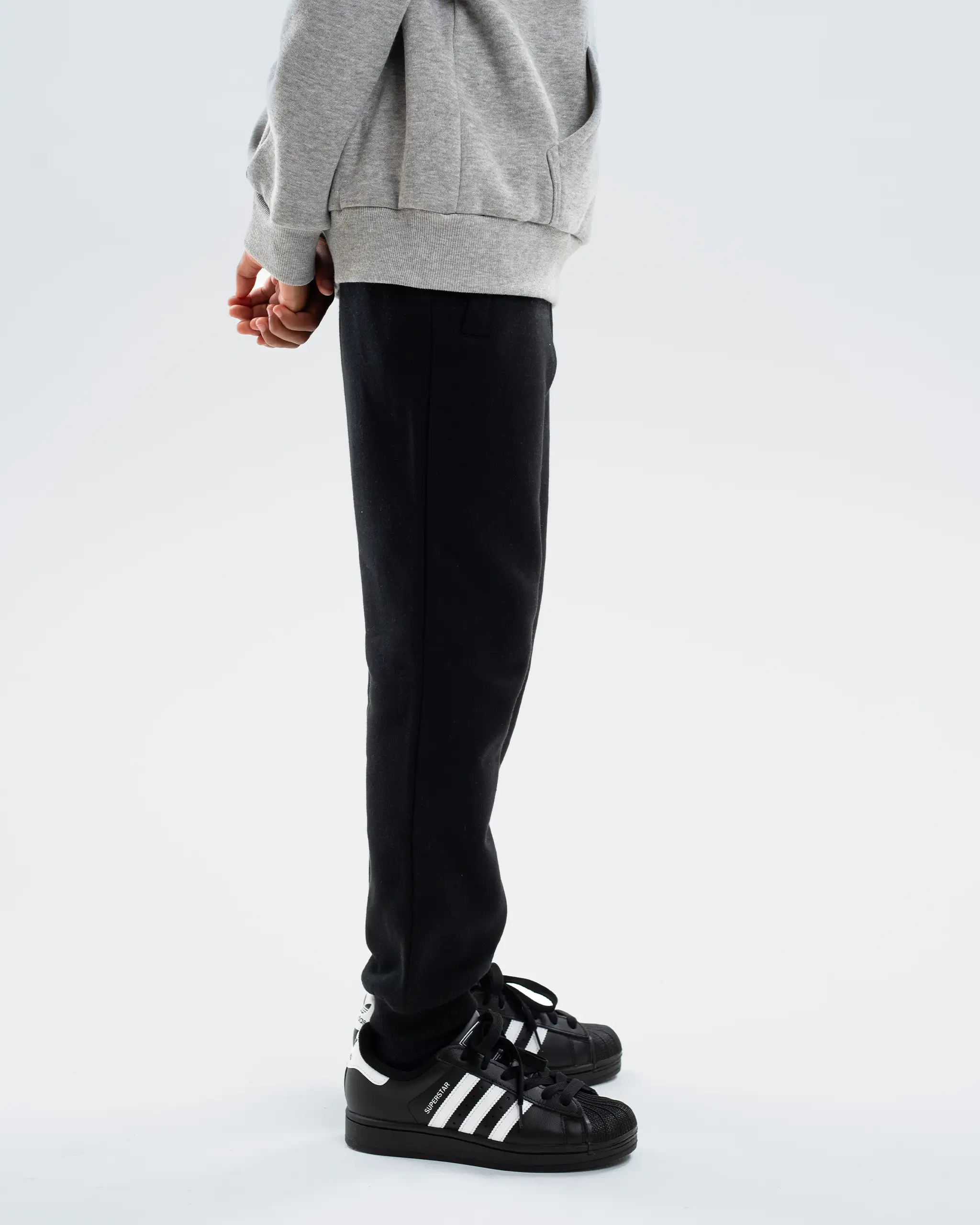 Newcastle United Kids' Essentials Range Black Fleece Jogger Bottoms - Image 4