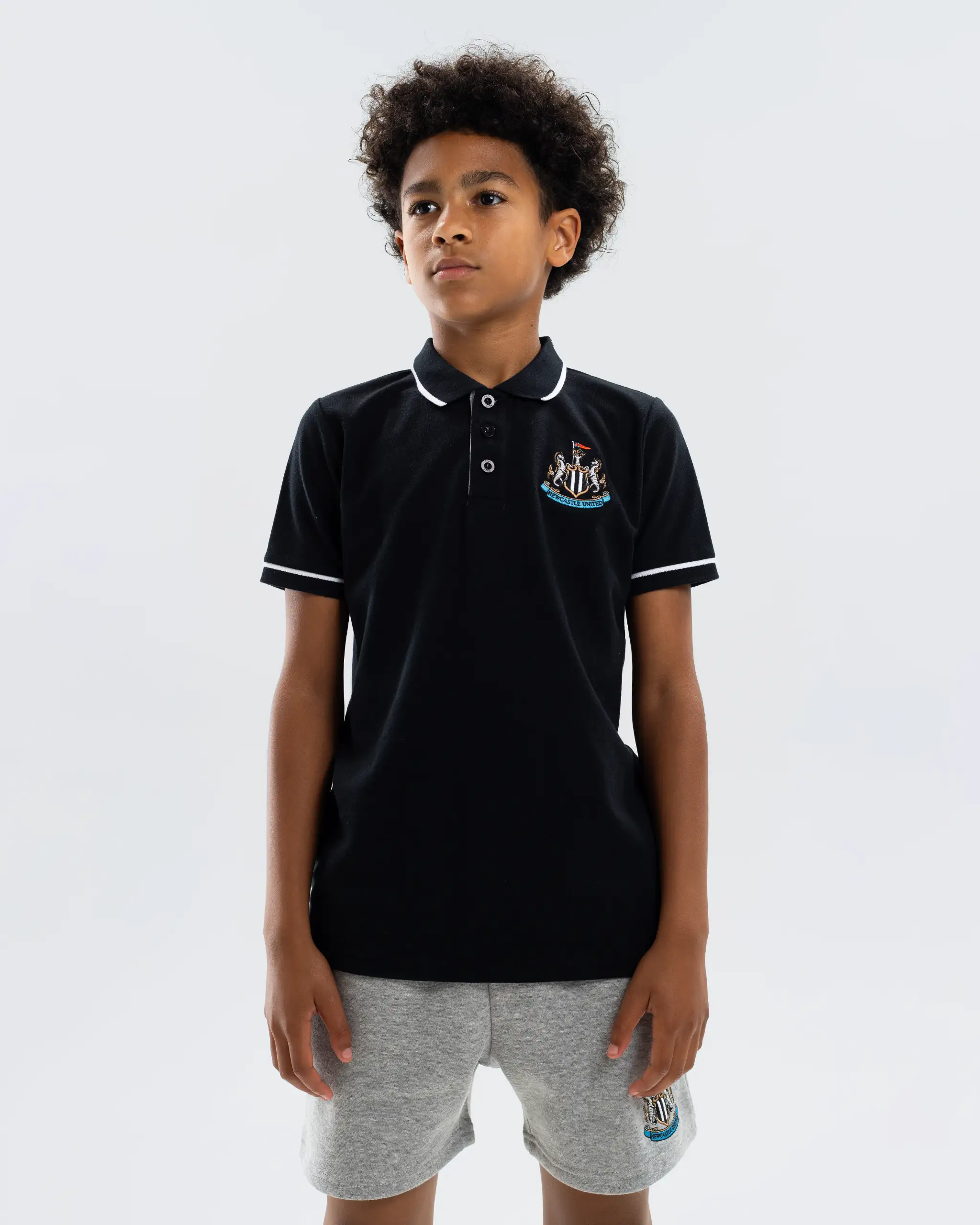 Newcastle United Kids' Essentials Range Black Polo Shirt - Image 6