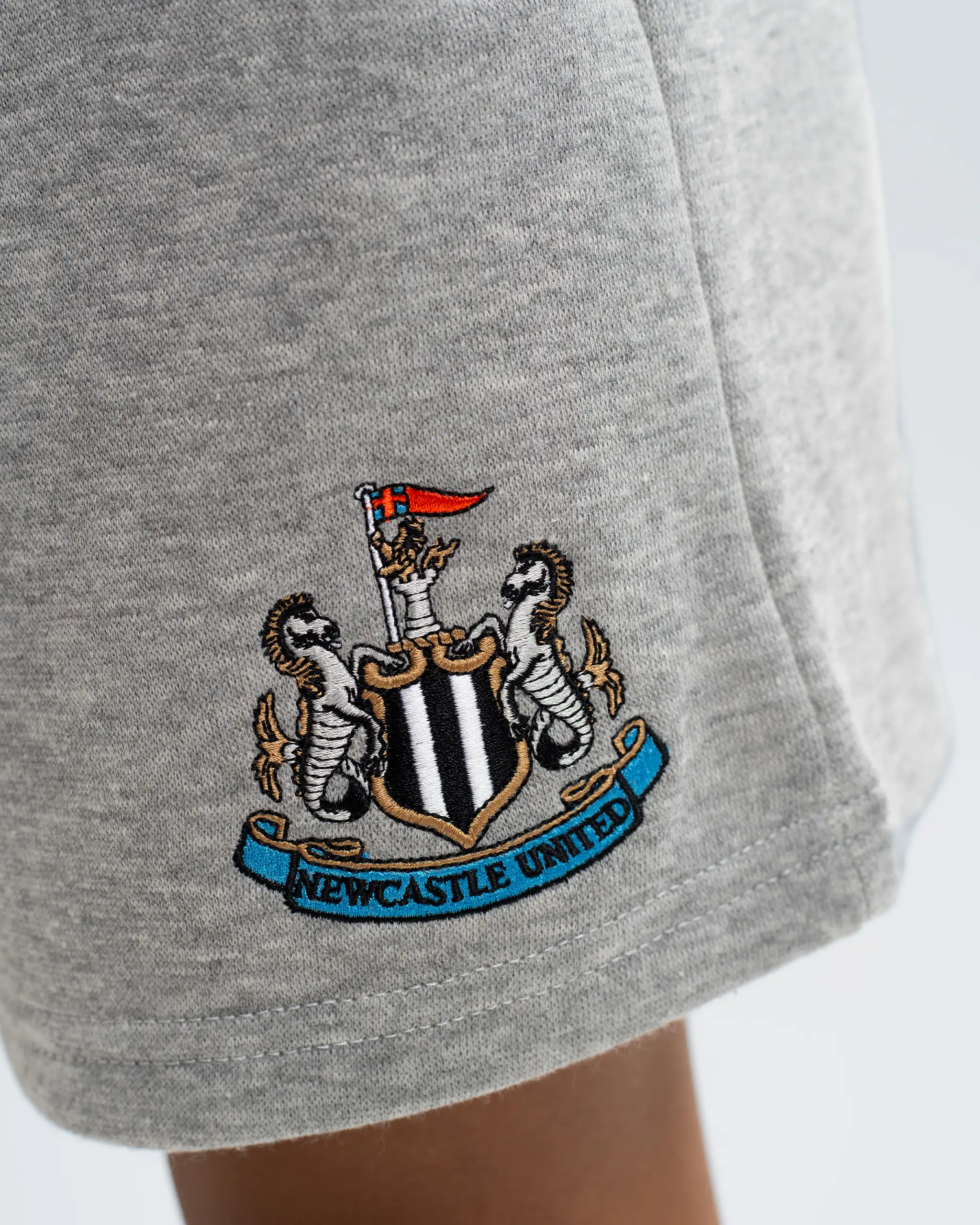 Newcastle United Kids' Essentials Range Grey Fleece Shorts - Image 2