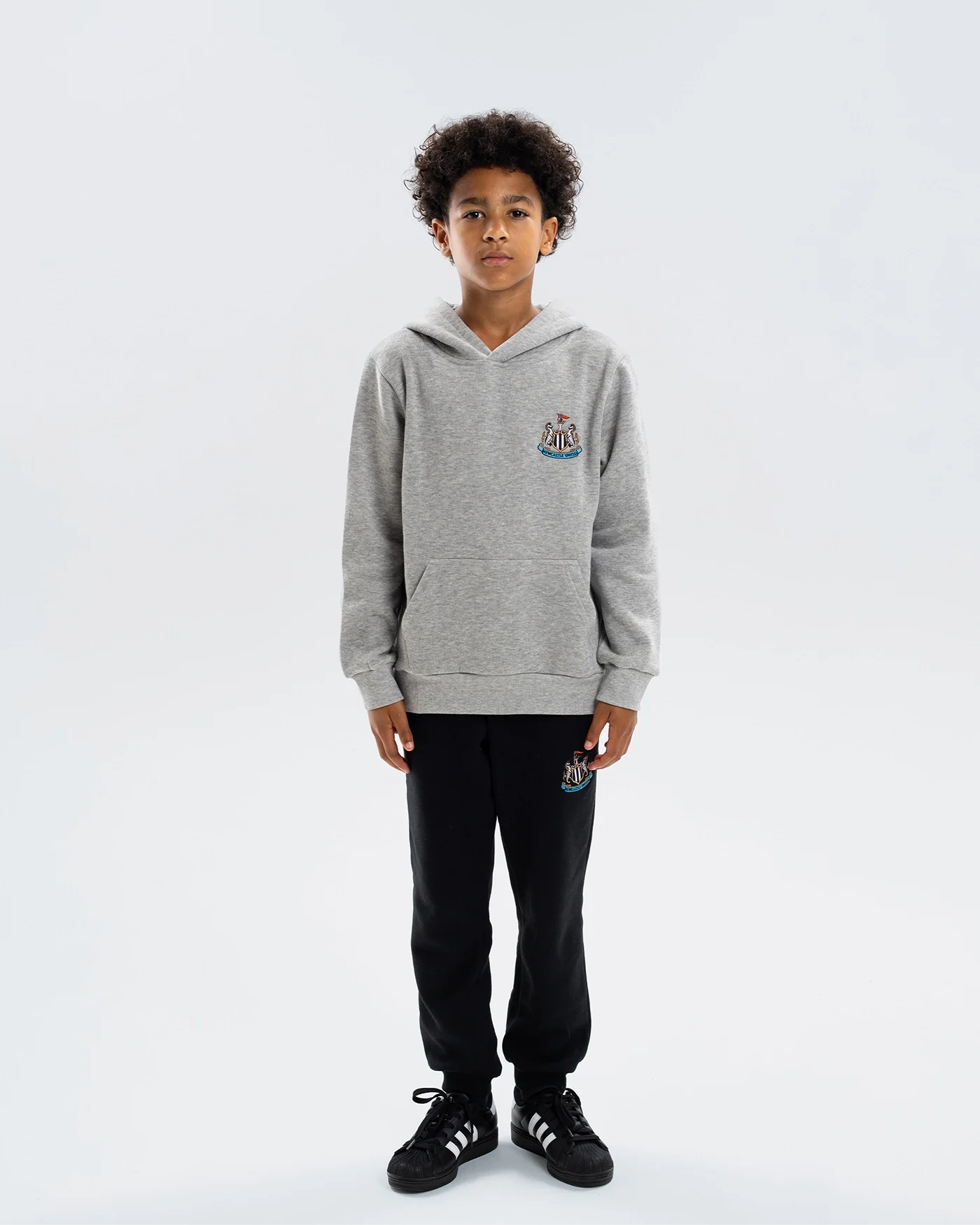 Newcastle United Kids' Essentials Range Grey Hoodie