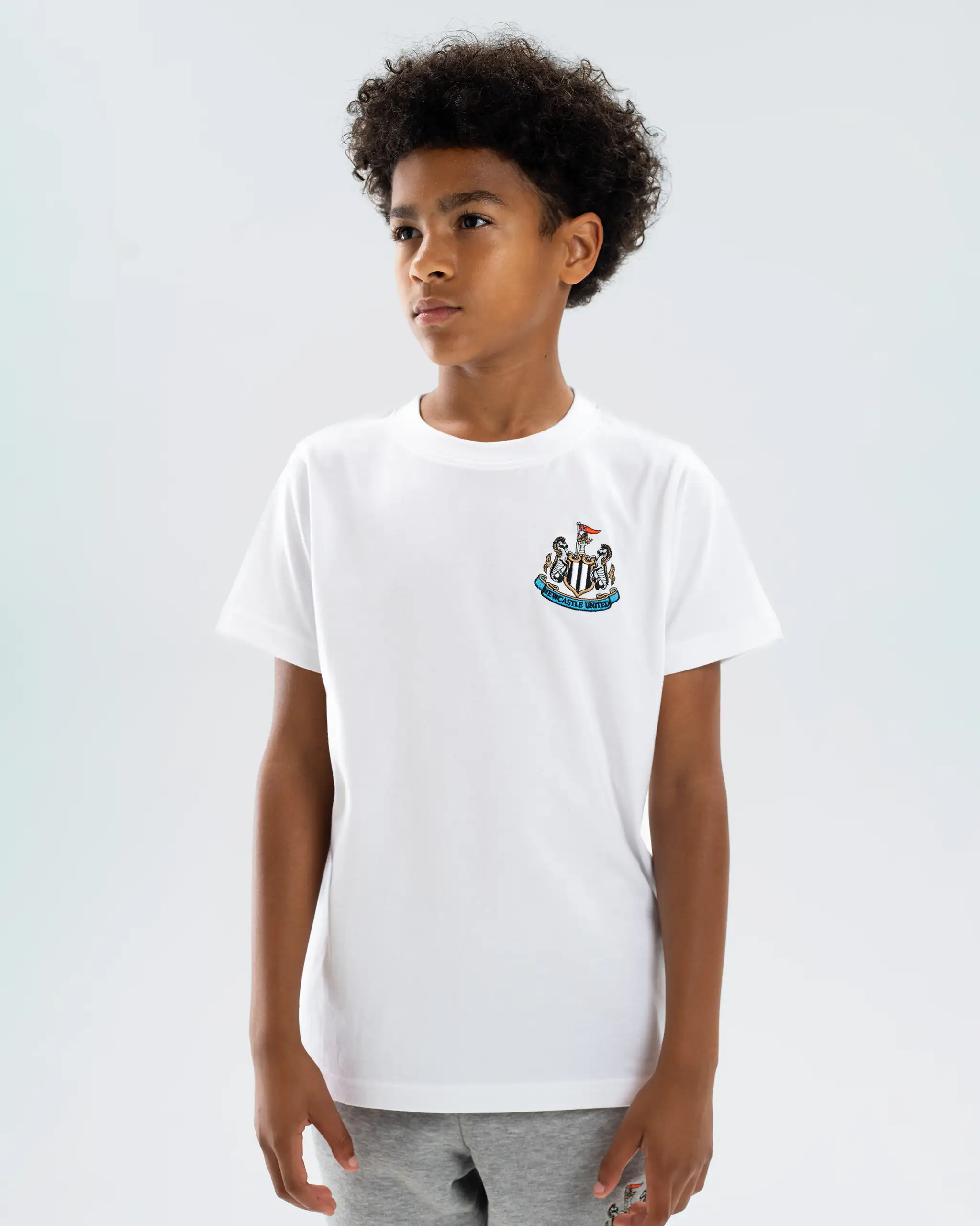 Newcastle United Kids' Essentials Range White T-Shirt