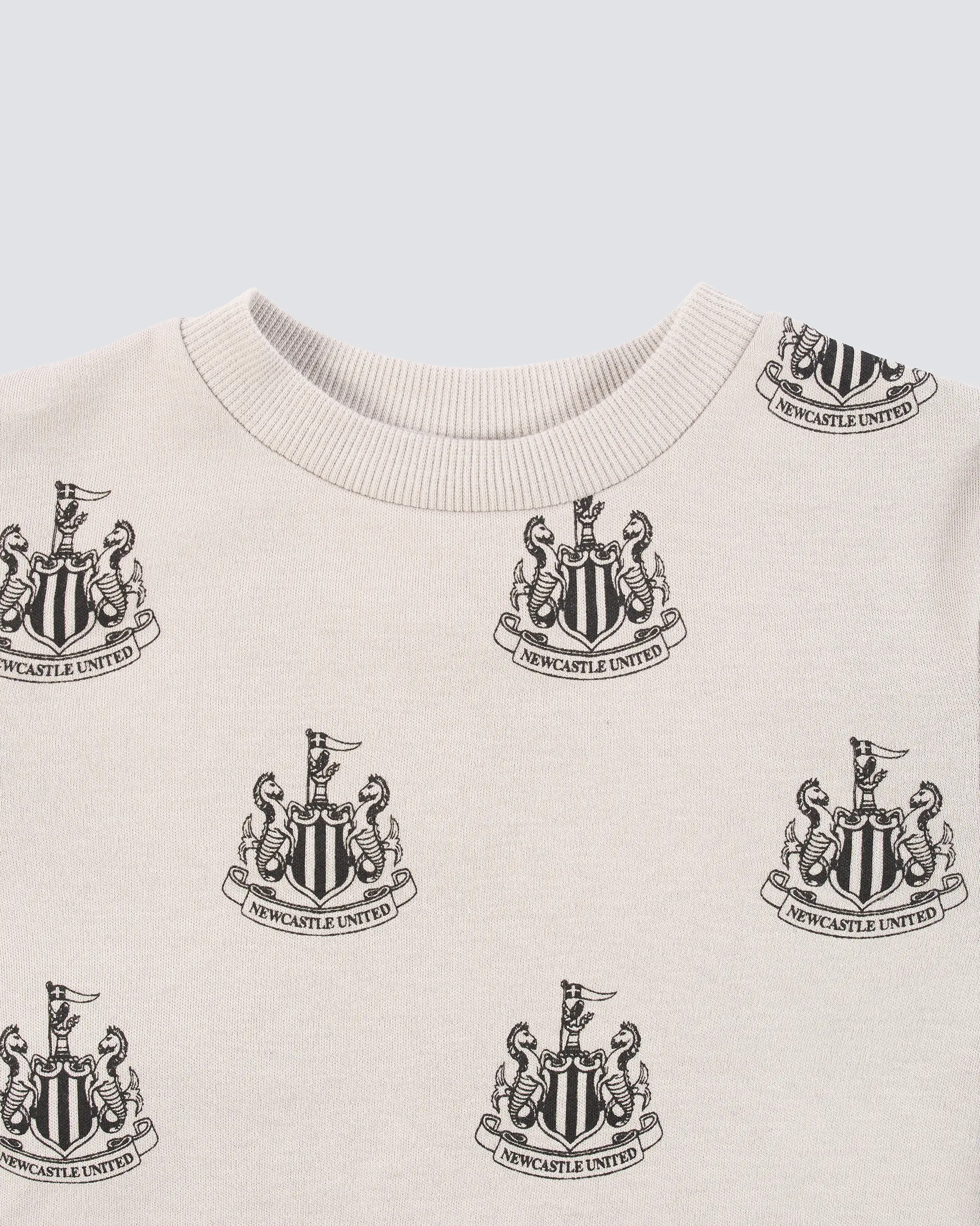 Newcastle United Kids' Grey Crest Pyjama Set - Image 2