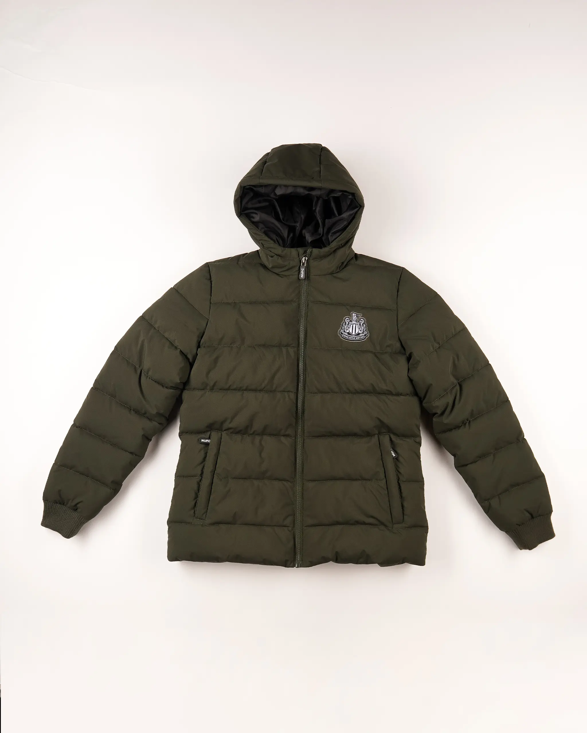 Newcastle United Kids' Khaki Puffer Jacket - Image 3