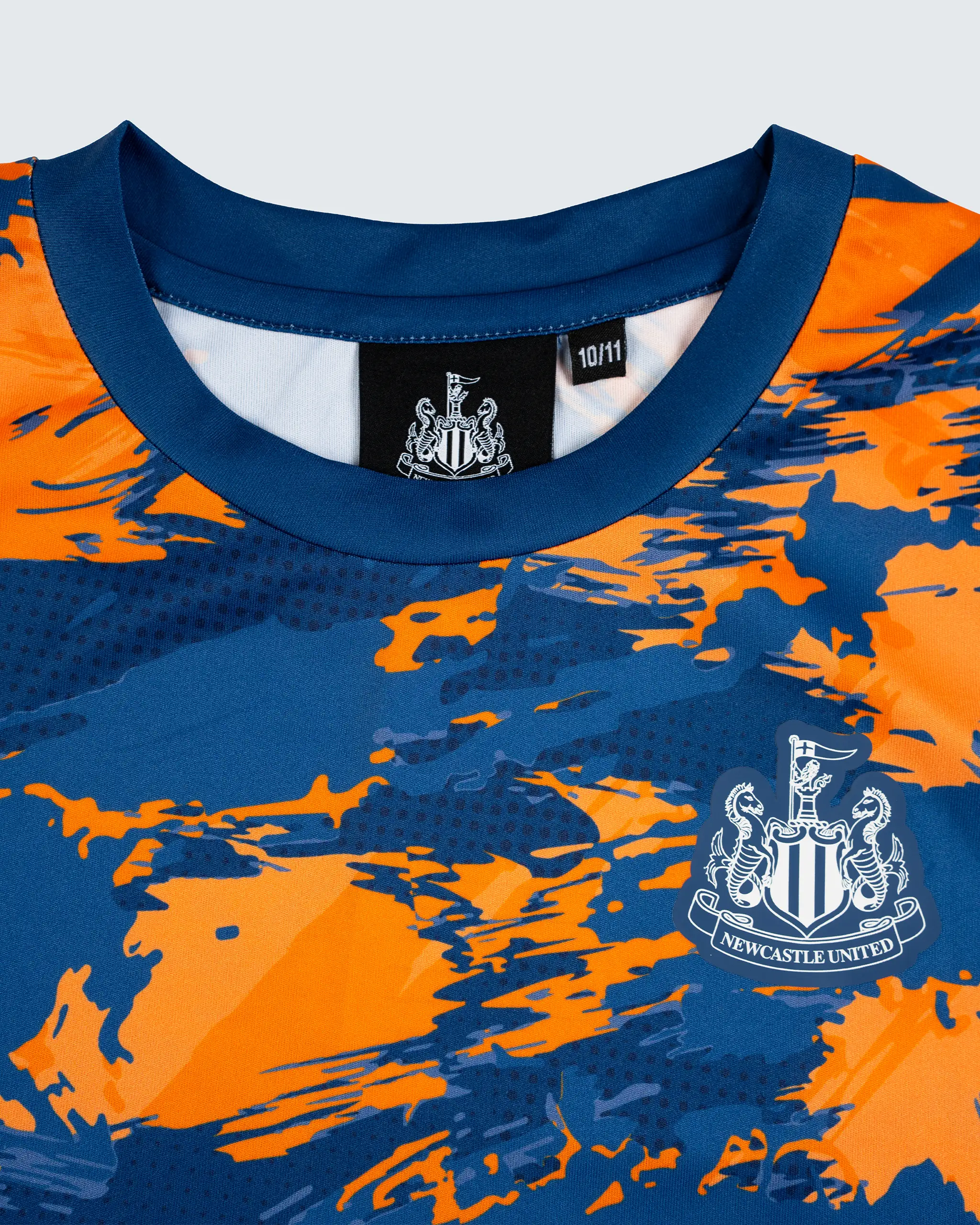 Newcastle United Kids' Navy & Orange Camo T-Shirt - Image 5