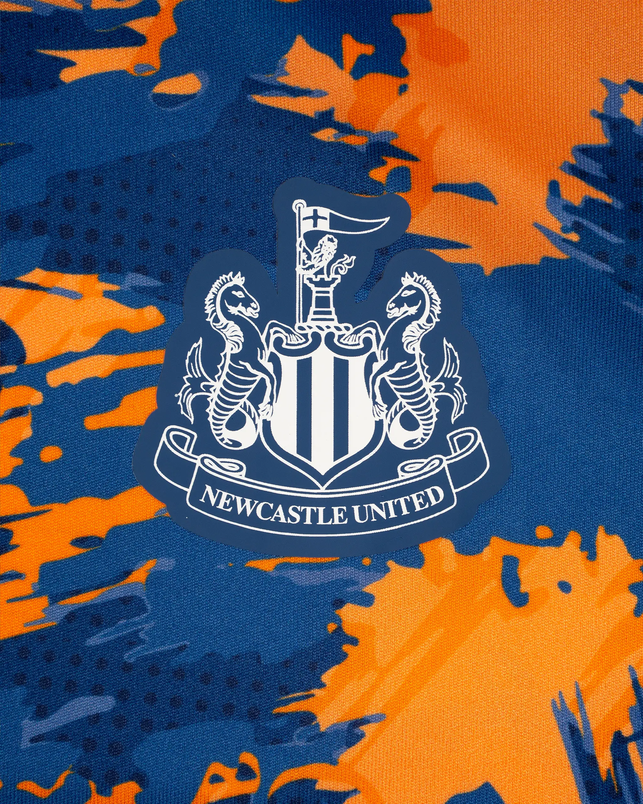 Newcastle United Kids' Navy & Orange Camo T-Shirt - Image 6