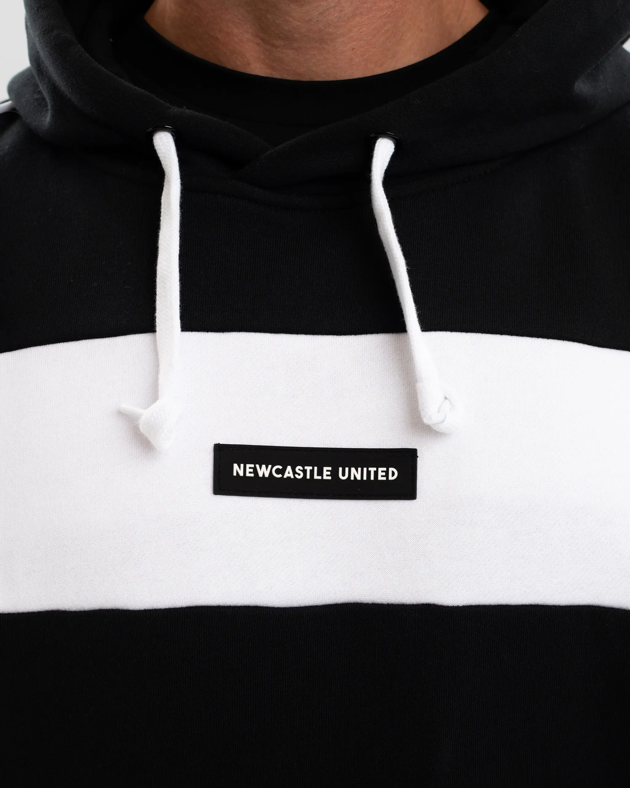 Newcastle United Men's Black Colour Block Hoodie - Image 4
