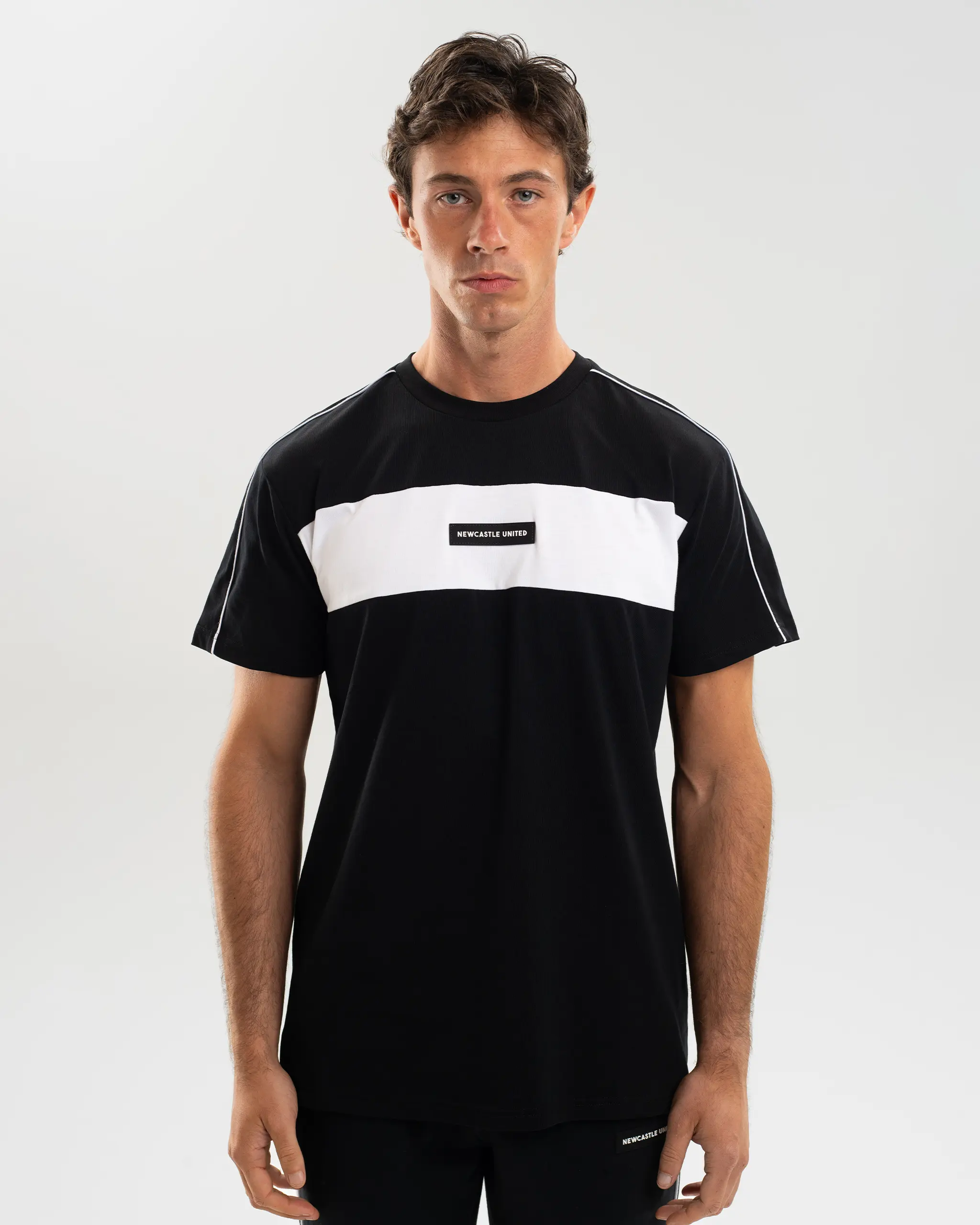 Newcastle United Men's Black Colour Block T-Shirt - Image 3
