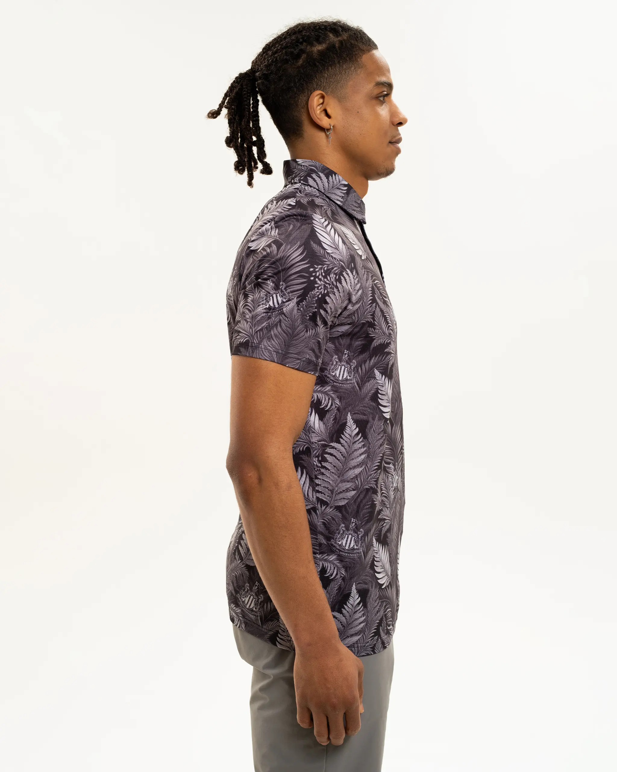Newcastle United Men's Black Feather Polo Shirt - Image 6