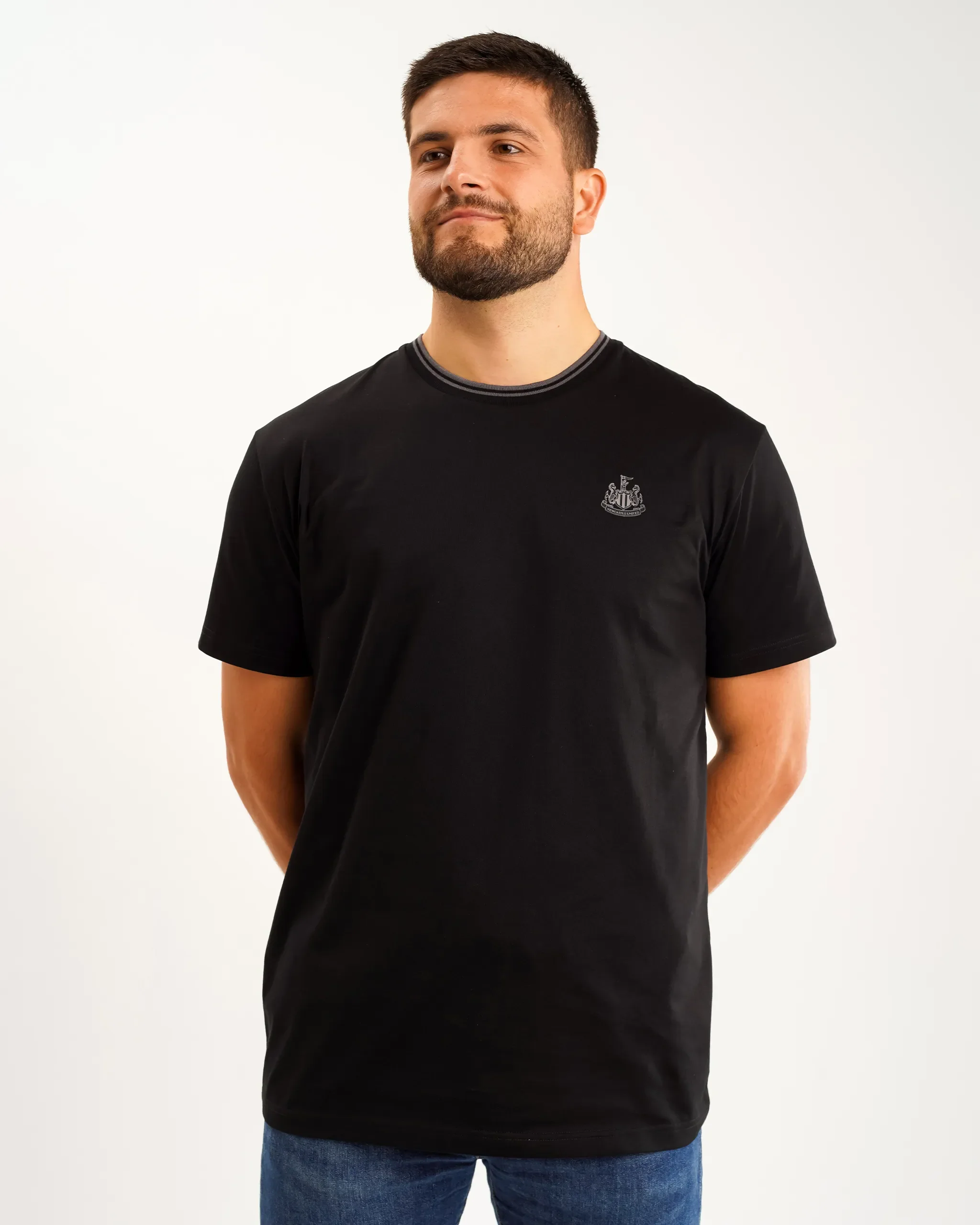 Newcastle United Men's Black Label Black T-Shirt - Image 2