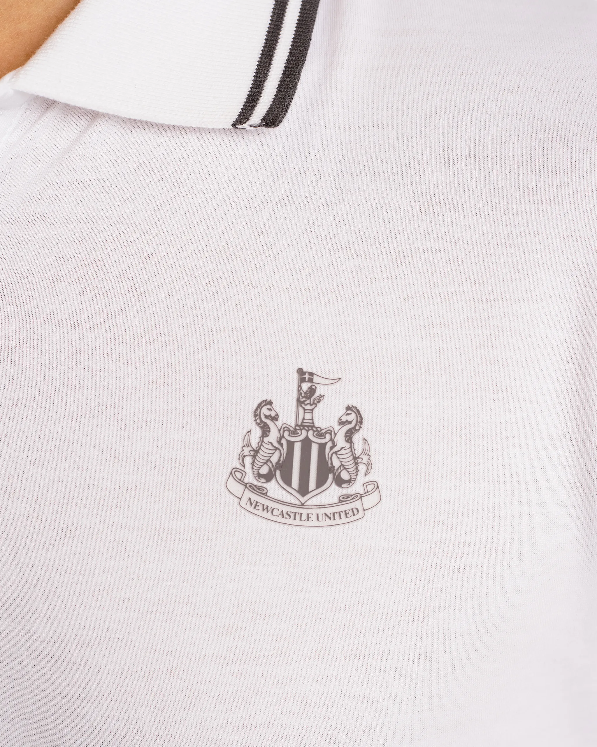 Newcastle United Men's Black Label White Polo Shirt - Image 4