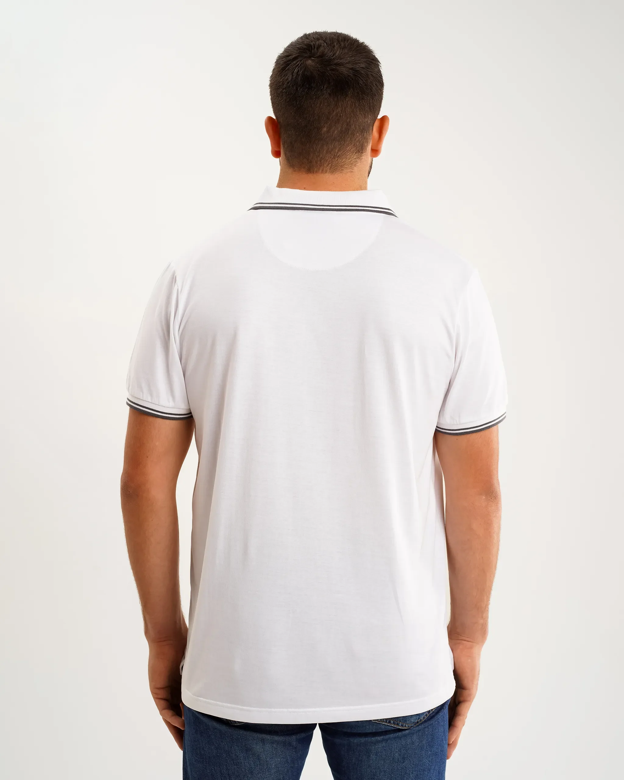 Newcastle United Men's Black Label White Polo Shirt - Image 5