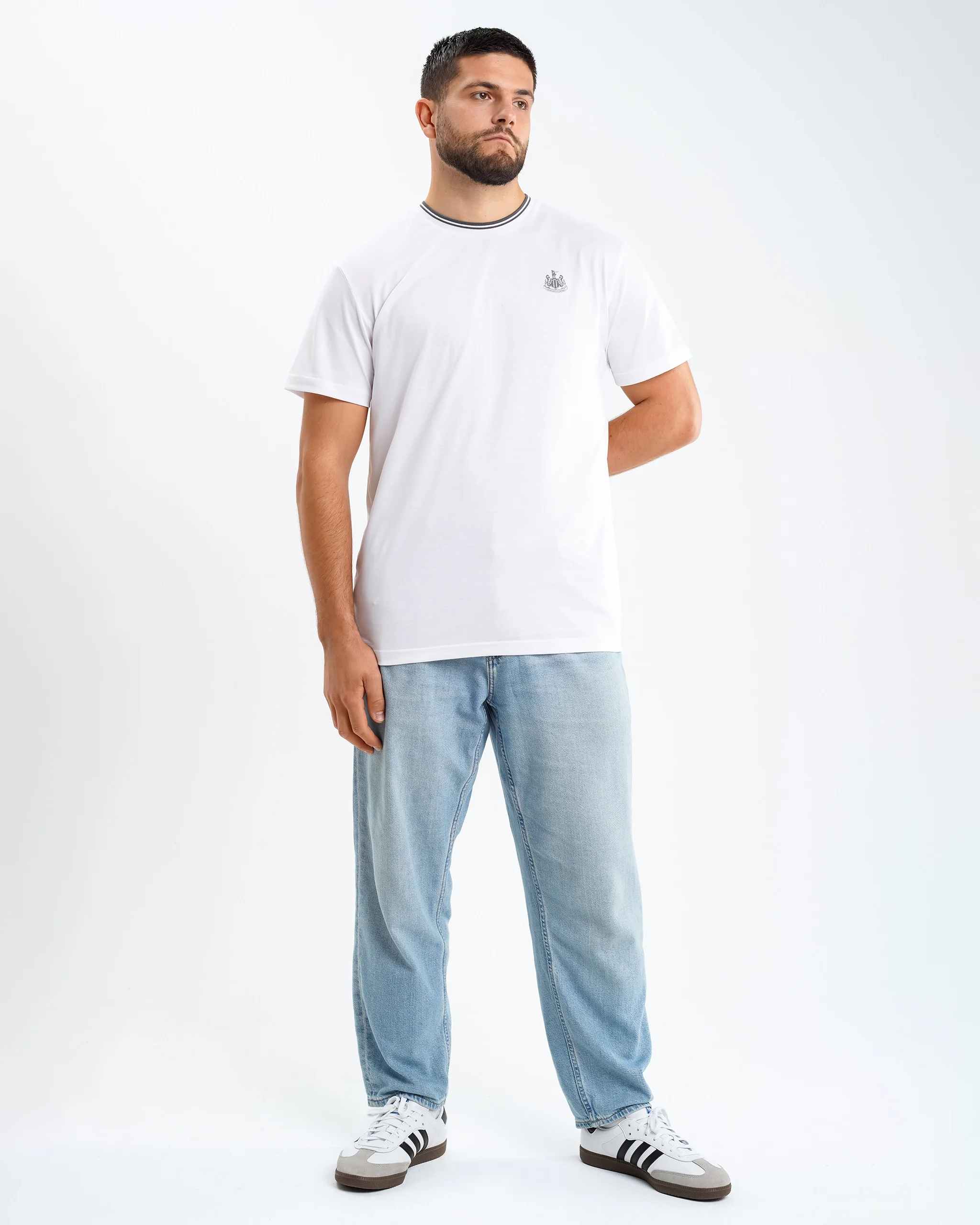 Newcastle United Men's Black Label White T-Shirt - Image 2