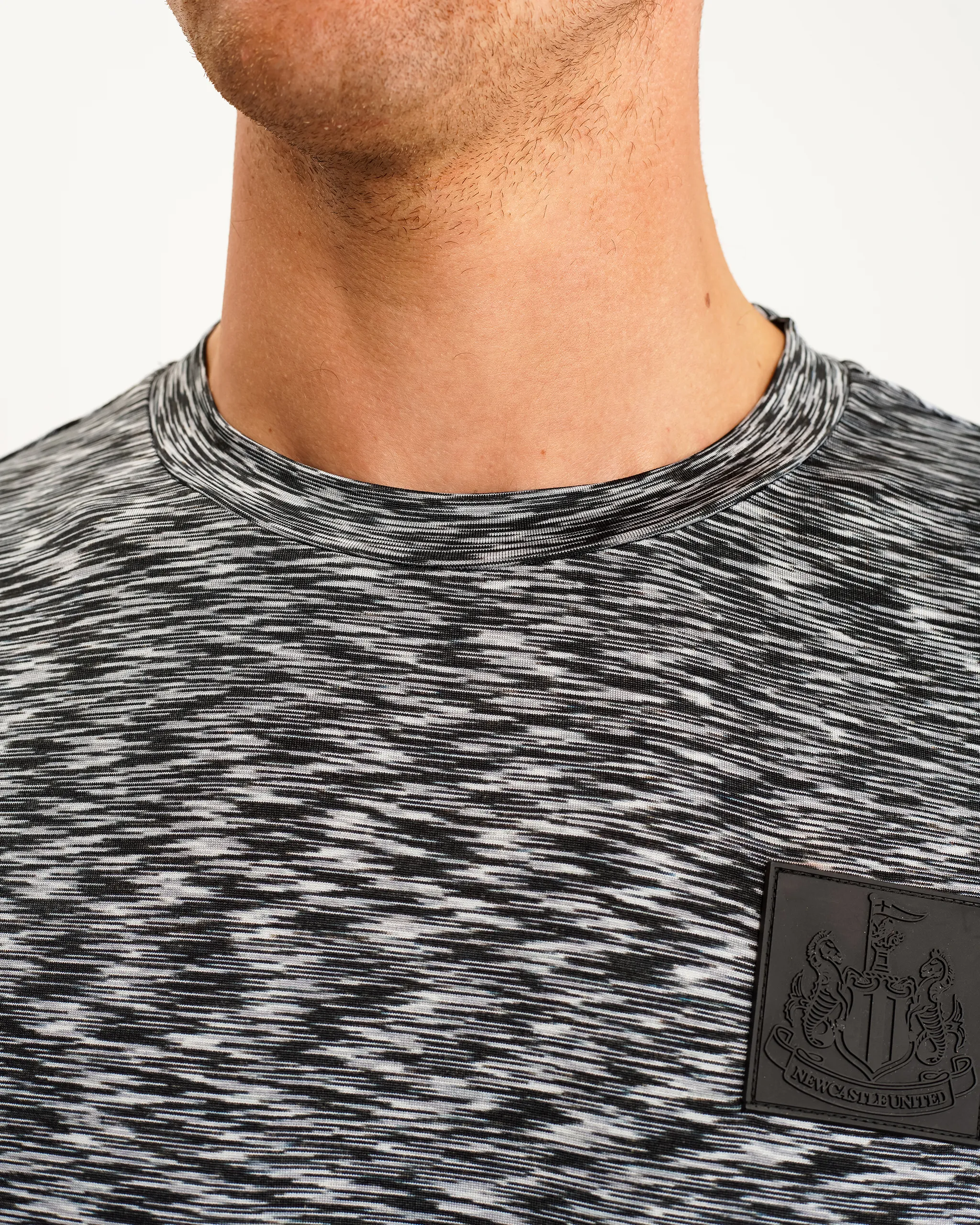 Newcastle United Men's Black Spacedye Tee - Image 3