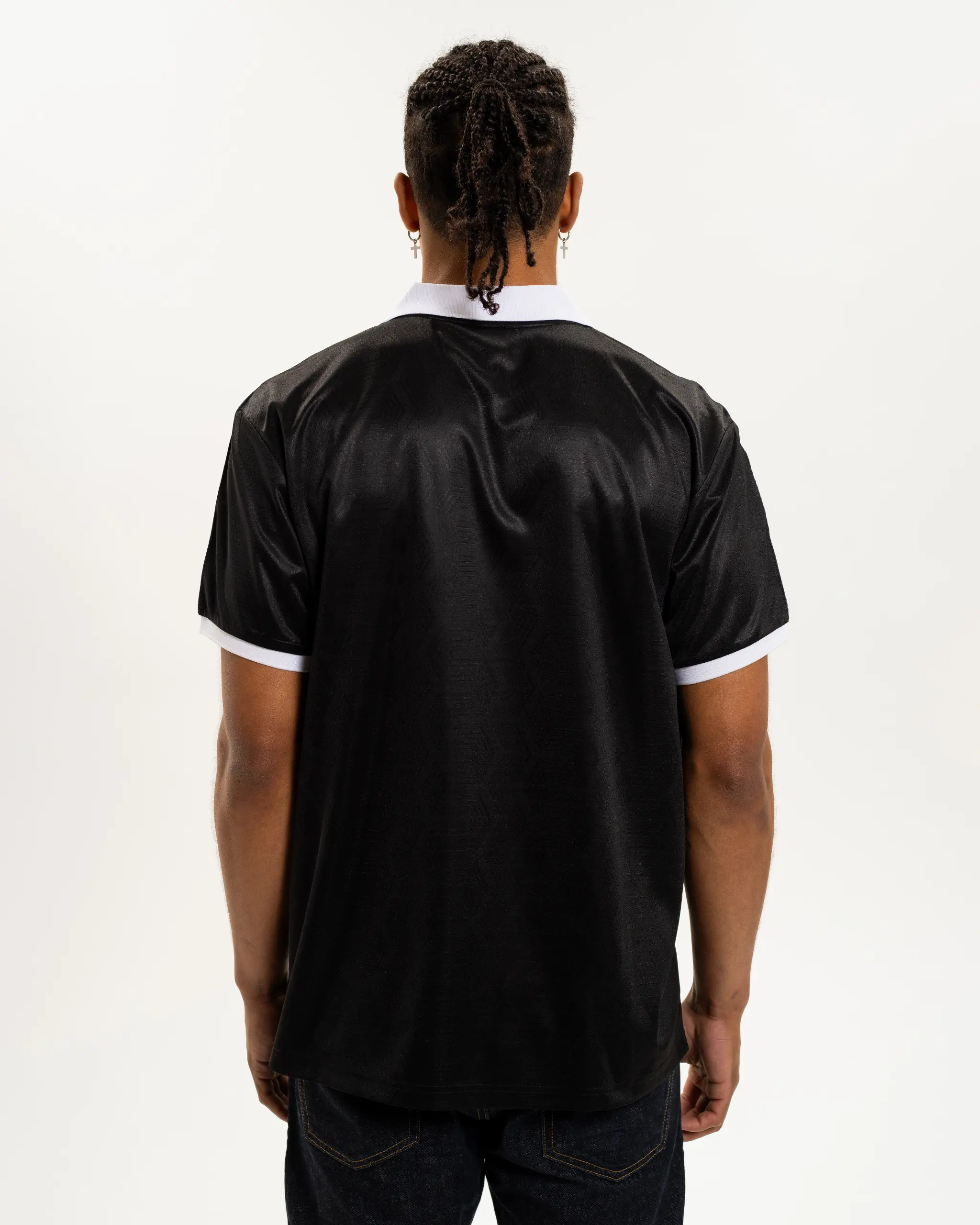 Newcastle United Men's Black Tape Polo Shirt - Image 4